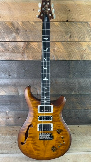 PRS S2 Wood Library Special Semi-Hollow Quilted Top Ebony Fretboard Violin Amber Sunburst  S2088392