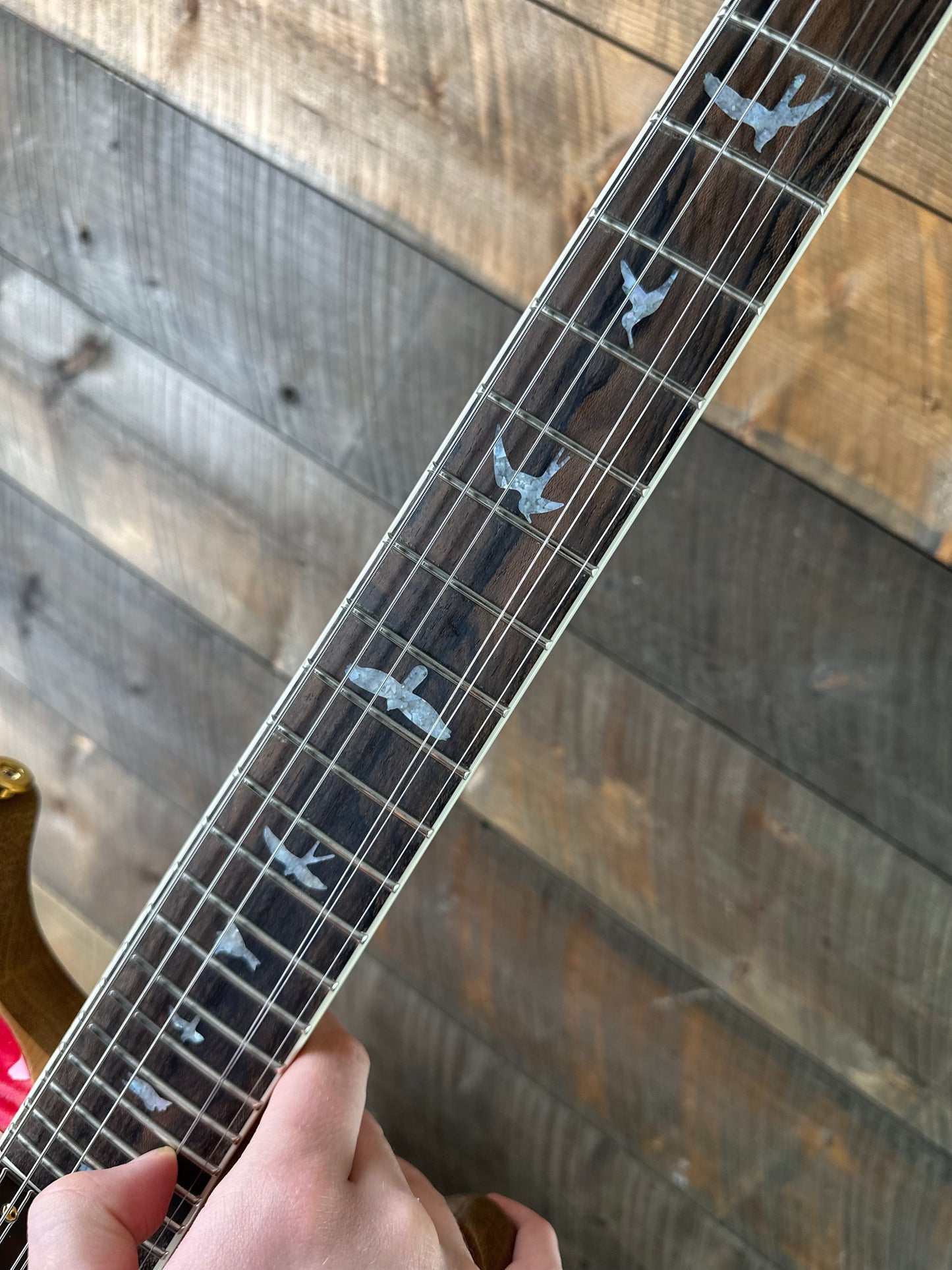 PRS Wood Library Santana Retro Korina Back & Neck Flame Maple 10 Top Ziricote FB!! - Bonnie Pink 418663