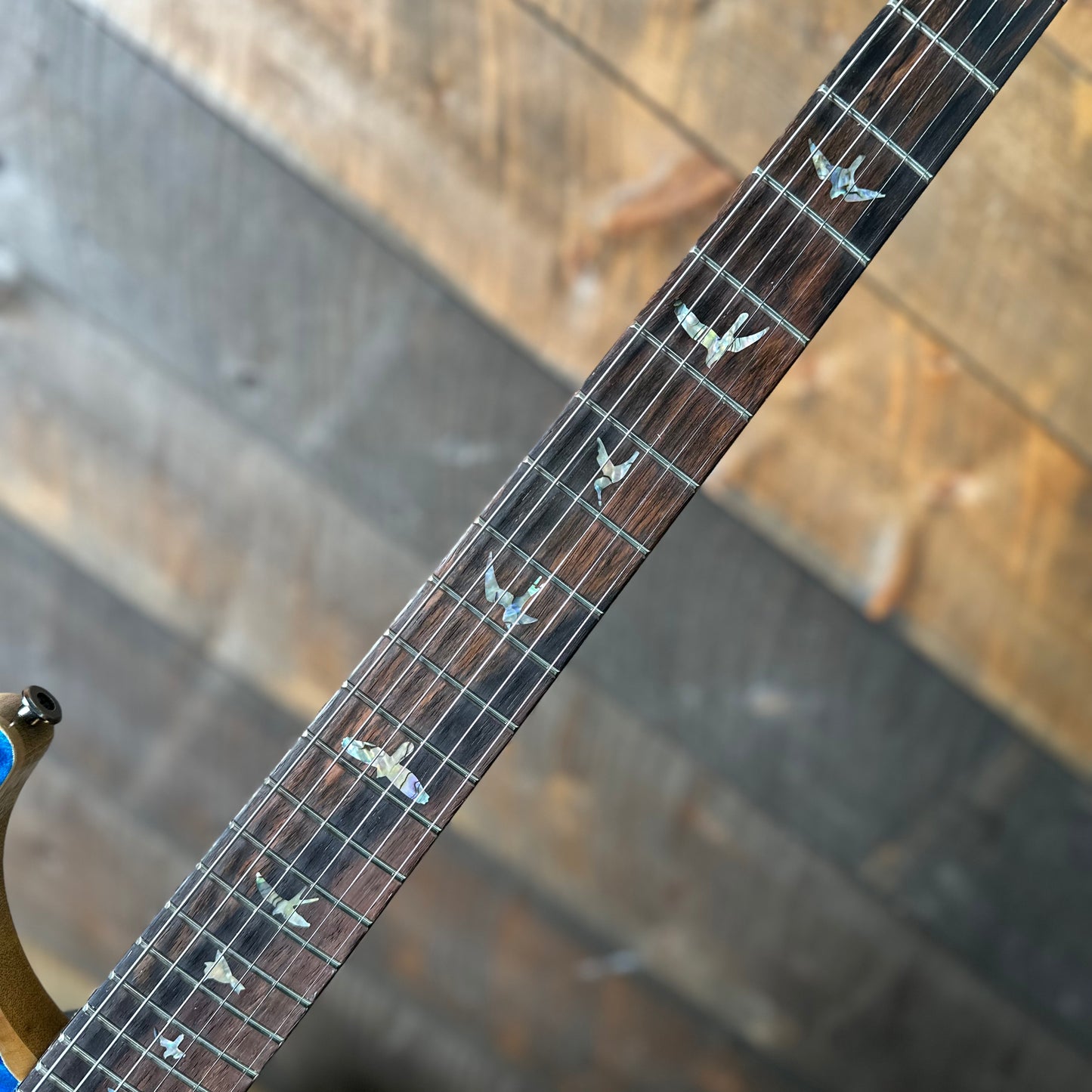 PRS Wood Library Custom 24 Flame Top  Brazilian Rosewood Fretboard!  - Aquamarine 411452