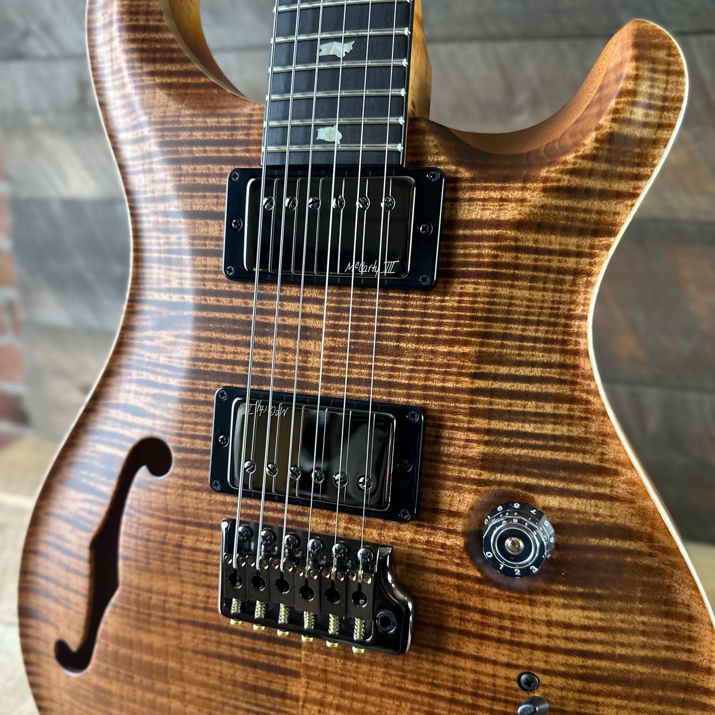 PRS Wood Library Custom 24 Fatback Semi-Hollow! - Copperhead 425090