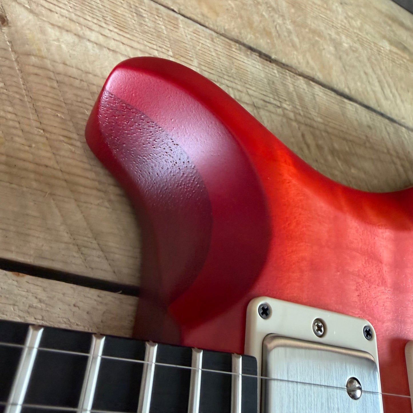 PRS S2 Wood Library Special Semi-Hollow Quilted Top Ebony Fretboard Satin Bonnie Pink Cherry Burst  S2088417