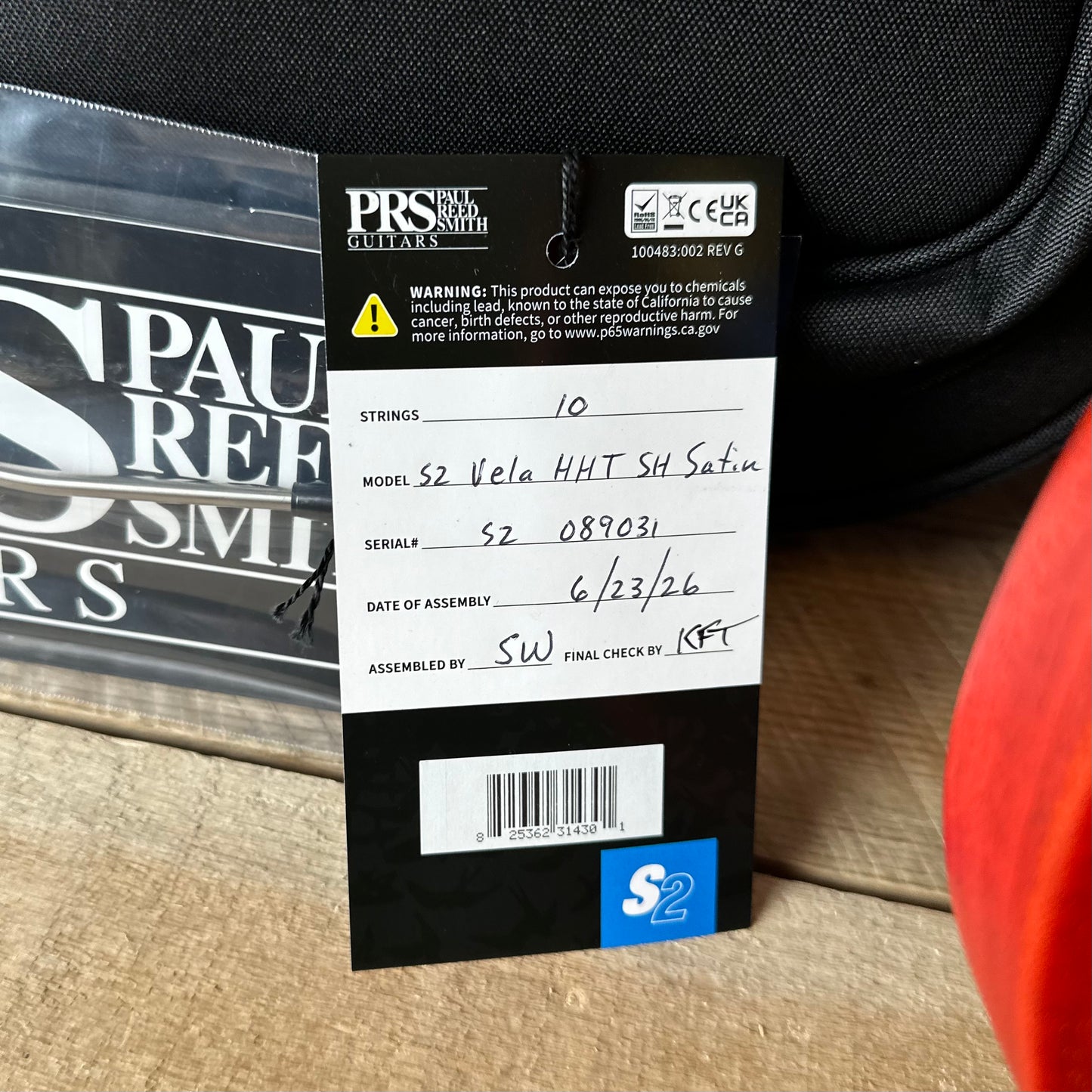 PRS S2 Vela Semi-Hollow HHT Quimper Edition – McCarty Sunburst Satin Nitro USA Electric Guitar S2089031