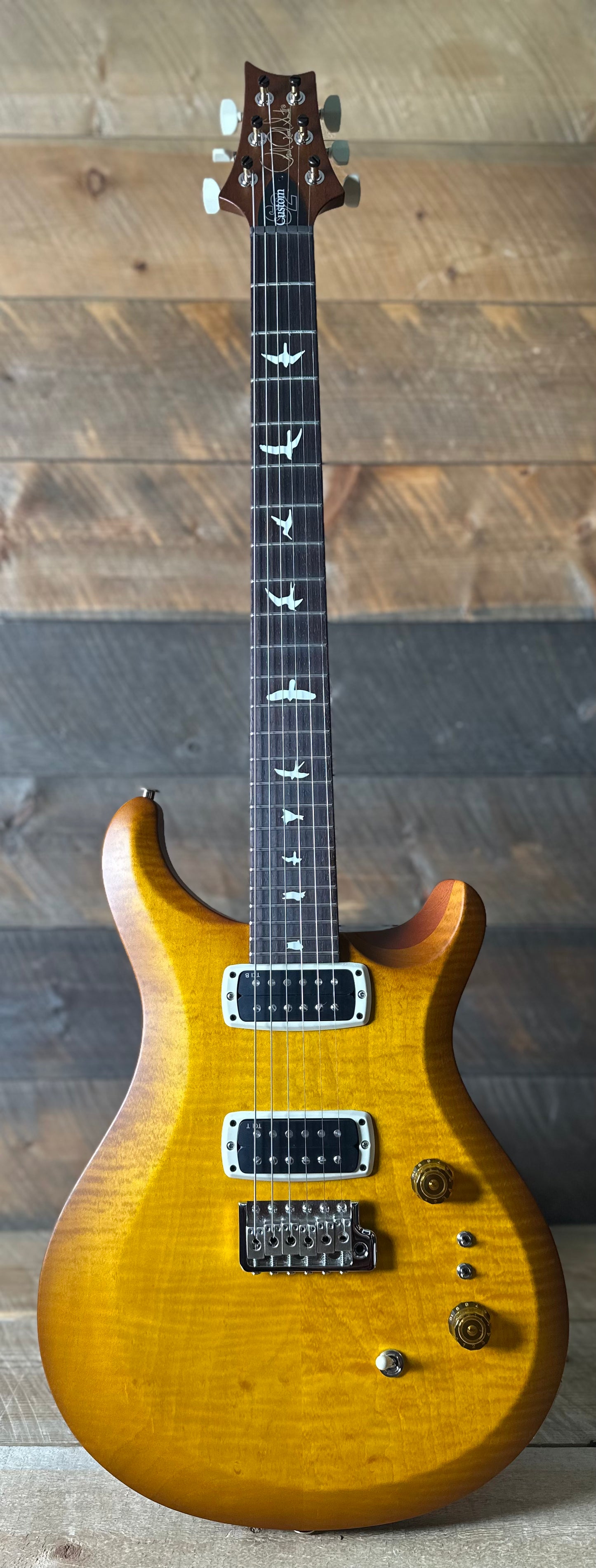 PRS S2 Wood Library Custom 24-08 QS Exclusive Satin Run! - Honey Gold Burst S2085219