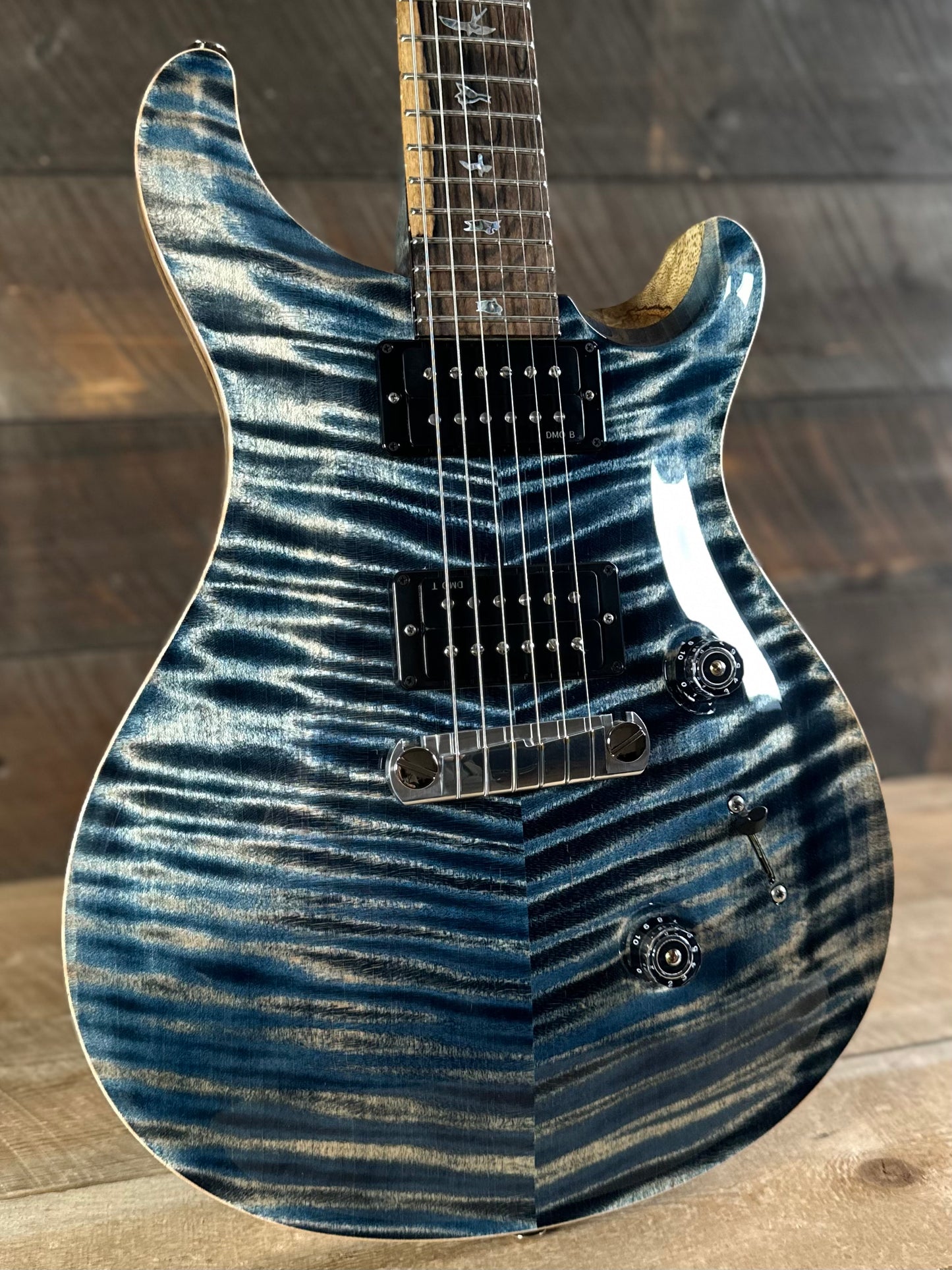 PRS Wood Library Custom 24 Stoptail Limited Edition - Faded Whale Blue (Natural Back) 430447