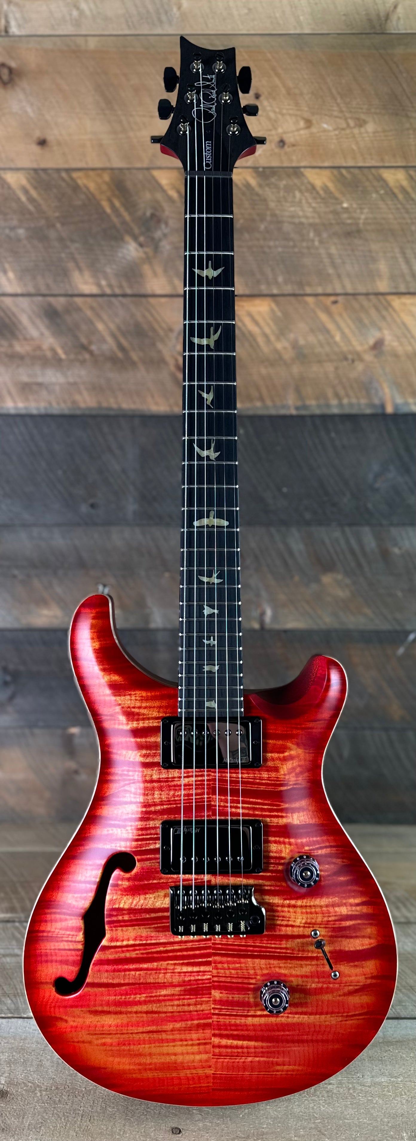 PRS Wood Library Custom 24 Fatback Semi-Hollow! - Blood Orange 425091