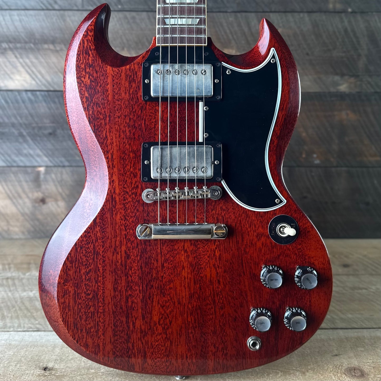 Gibson Custom 1961 Les Paul SG Standard Reissue Stop Bar, VOS - Cherry Red 600911
