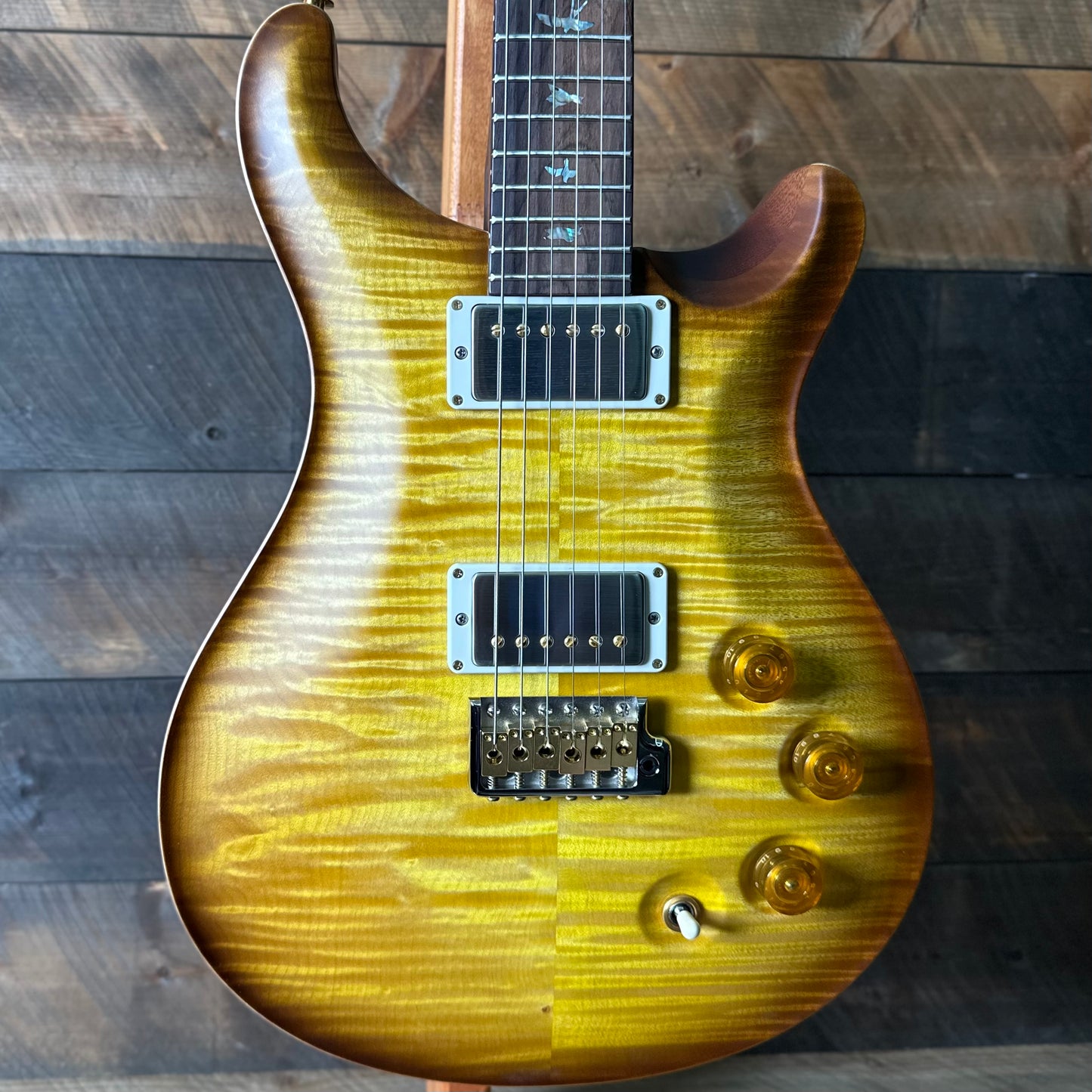 PRS DGT David Grissom Signature Wood Library Flame Maple 10 Top, Brazilian Rosewood FB - Livingston Lemondrop 410967