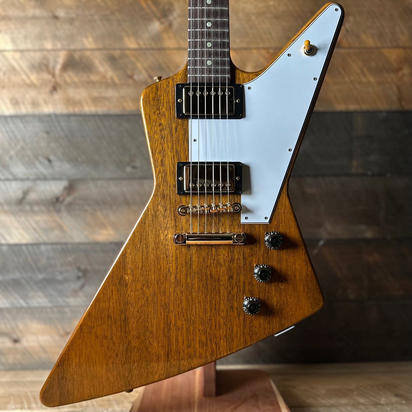 Gibson Custom 1958 Mahogany Explorer Reissue, VOS - Antique Natural 86041