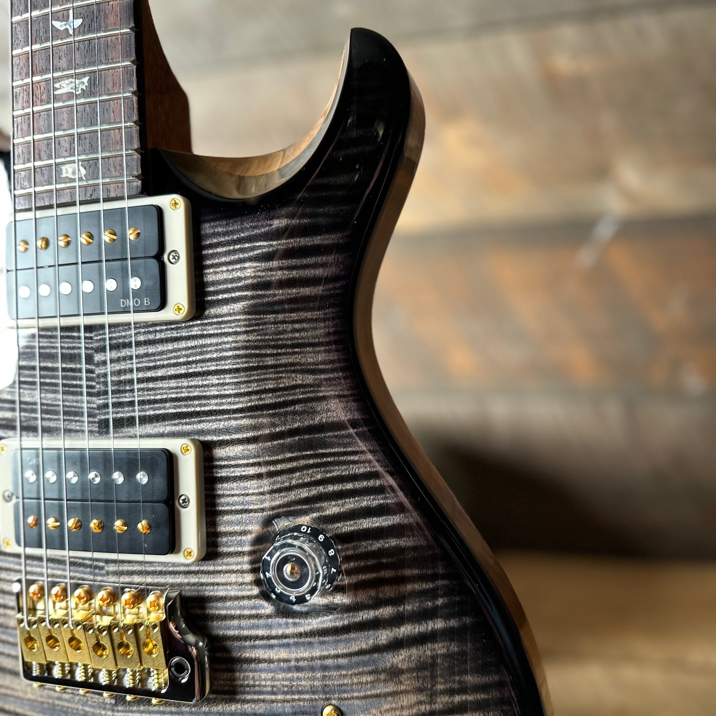 PRS Custom 24 Stunning Flamed Maple 10-Top! - Charcoal Burst 413529