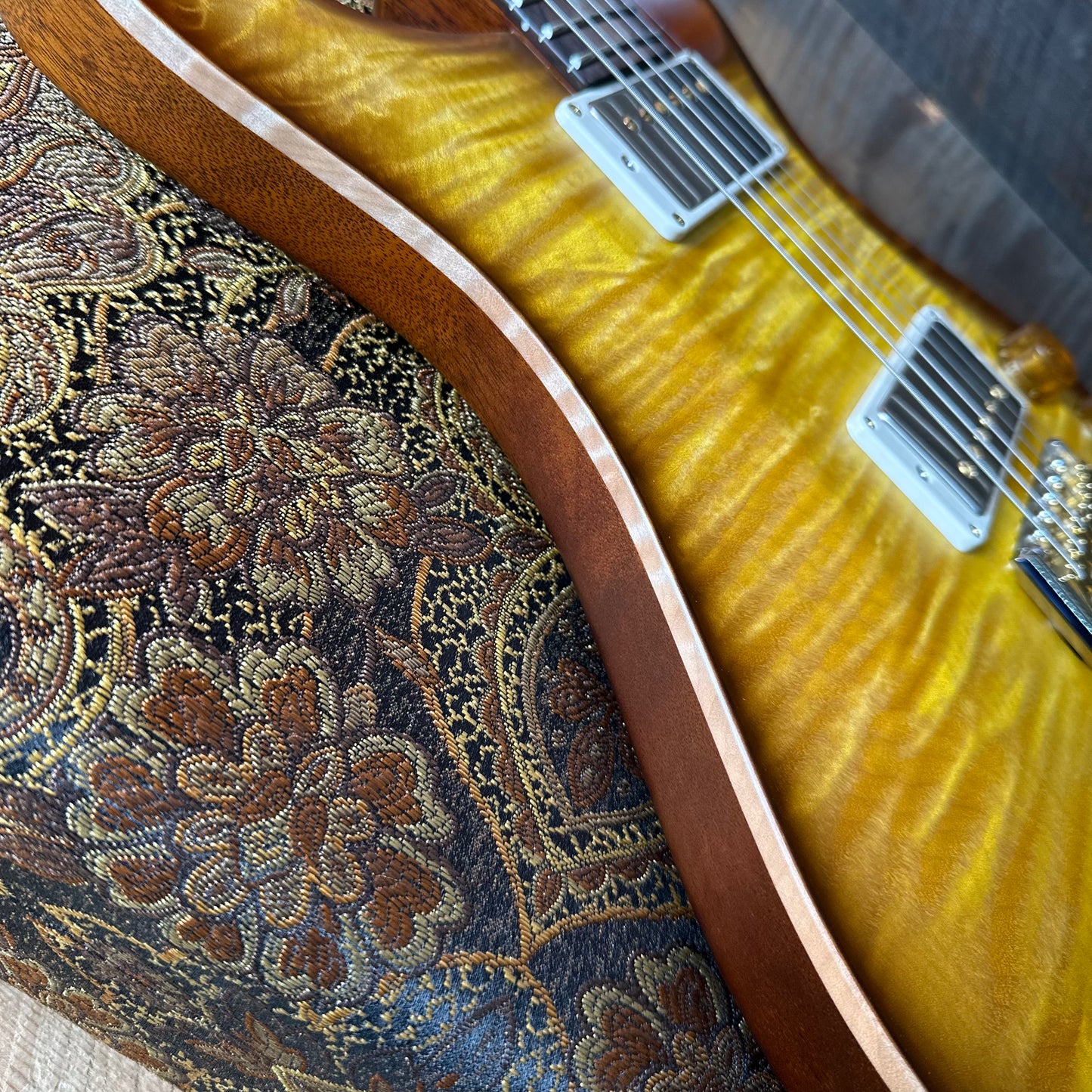 PRS DGT David Grissom Signature Wood Library Flame Maple 10 Top, Brazilian Rosewood FB - Livingston Lemondrop 410967
