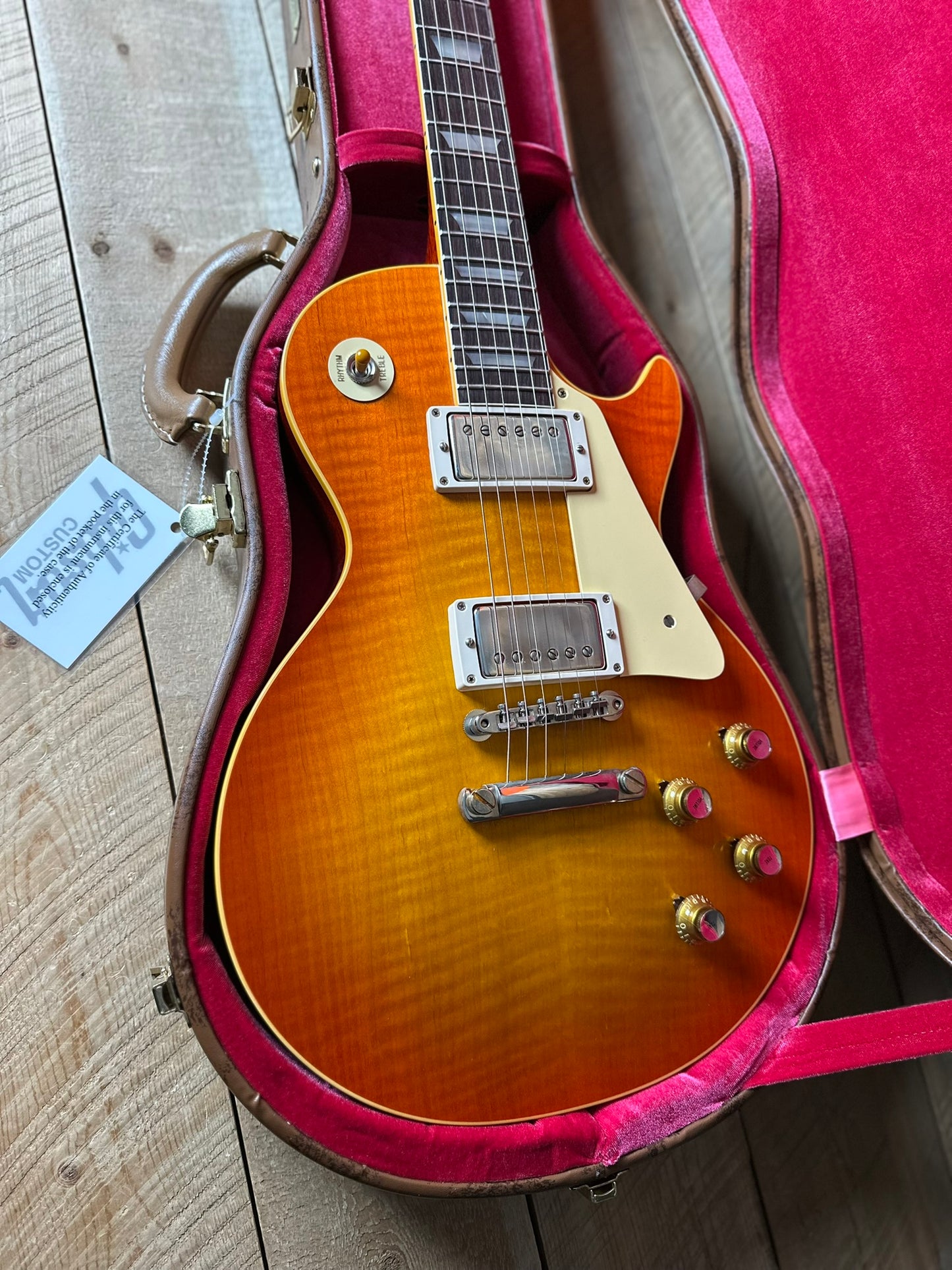 Gibson Custom 1960 Les Paul Standard Reissue, VOS 8.15 LBS!! - Tangerine Burst 06037