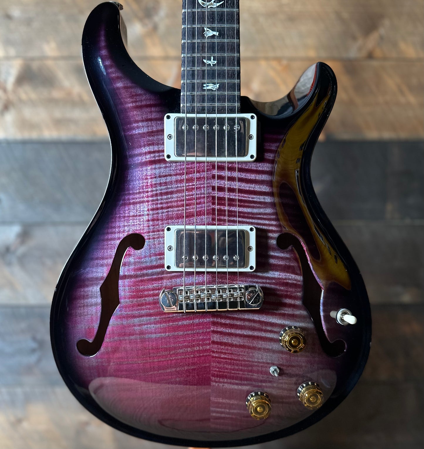 Used PRS Hollowbody II w/ Piezo  Custom Color - Violet Smokewrap Burst