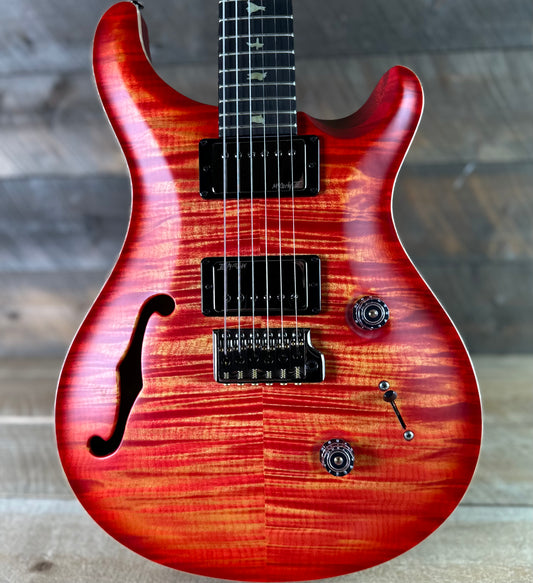 PRS Wood Library Custom 24 Fatback Semi-Hollow! - Blood Orange 425091