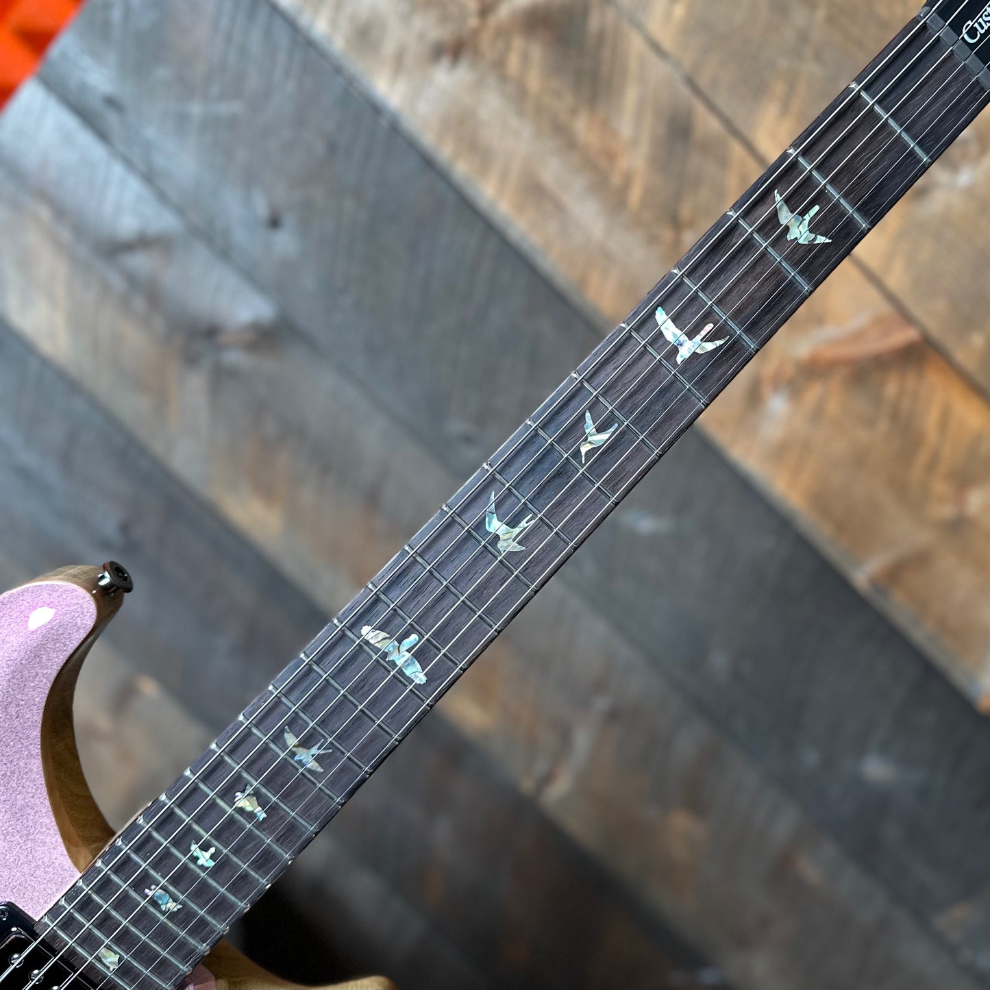 PRS Wood Library Custom 24 Flame Top  Brazilian Rosewood Fretboard!  - Custom Color Grandma Hannon Pink Sparkle Top!! 410304