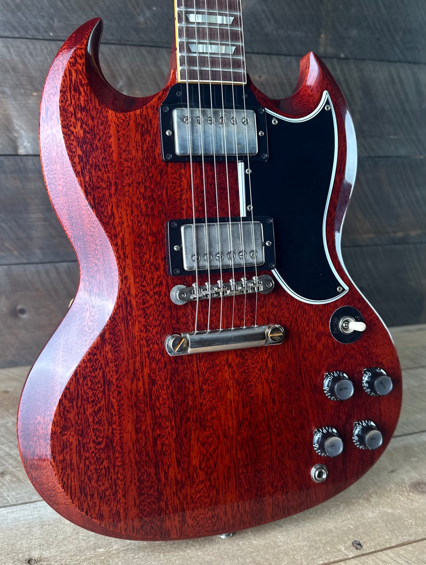 Gibson Custom 1961 Les Paul SG Standard Reissue Stop Bar, VOS - Cherry Red 600911