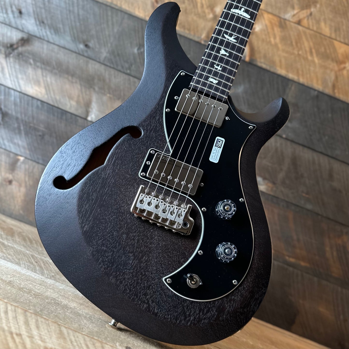 PRS S2 Vela Semi-Hollow HHT Quimper Edition – Charcoal Satin Nitro USA Electric Guitar S2089140