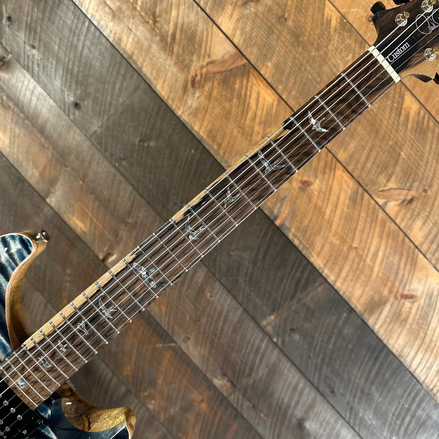 PRS Wood Library Custom 24 Stoptail Limited Edition - Faded Whale Blue (Natural Back) 430447
