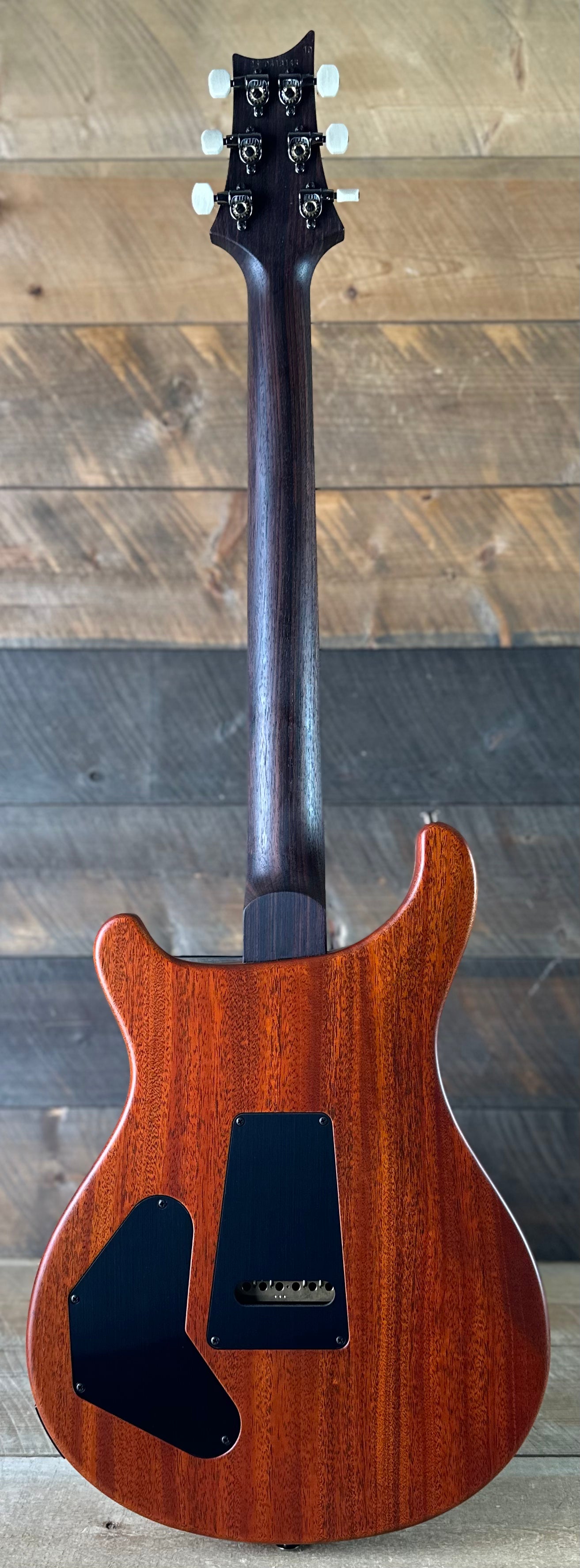 PRS Wood Library DGT Semi-Hollow David Grissom Signature Rosewood Neck! Flamed Maple 10-Top Smoked Black Hardware - Burnt Maple Leaf 418145