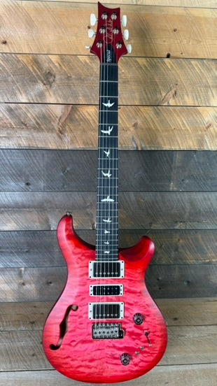 PRS S2 Wood Library Special Semi-Hollow Quilted Top - Satin Bonni Pink Cherry Burst S2088416