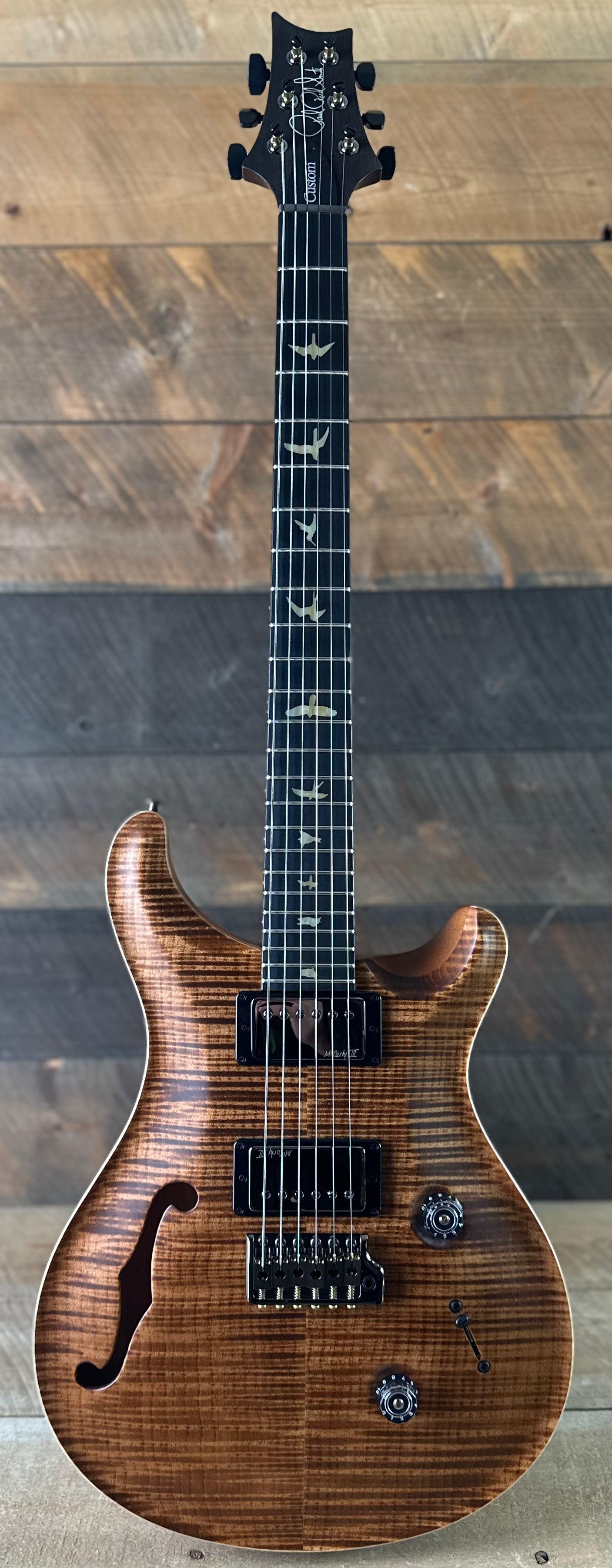 PRS Wood Library Custom 24 Fatback Semi-Hollow! - Copperhead 425090