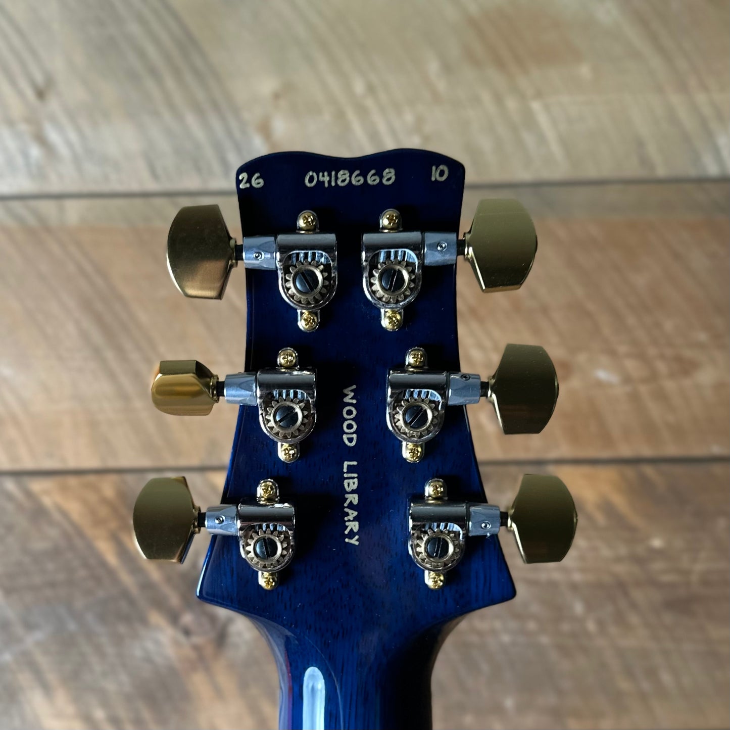 PRS Wood Library Santana Retro 10 Top, Korina Back & Neck, Ziricote FB!! - Bonnie Pink W/Blue Back! 418668