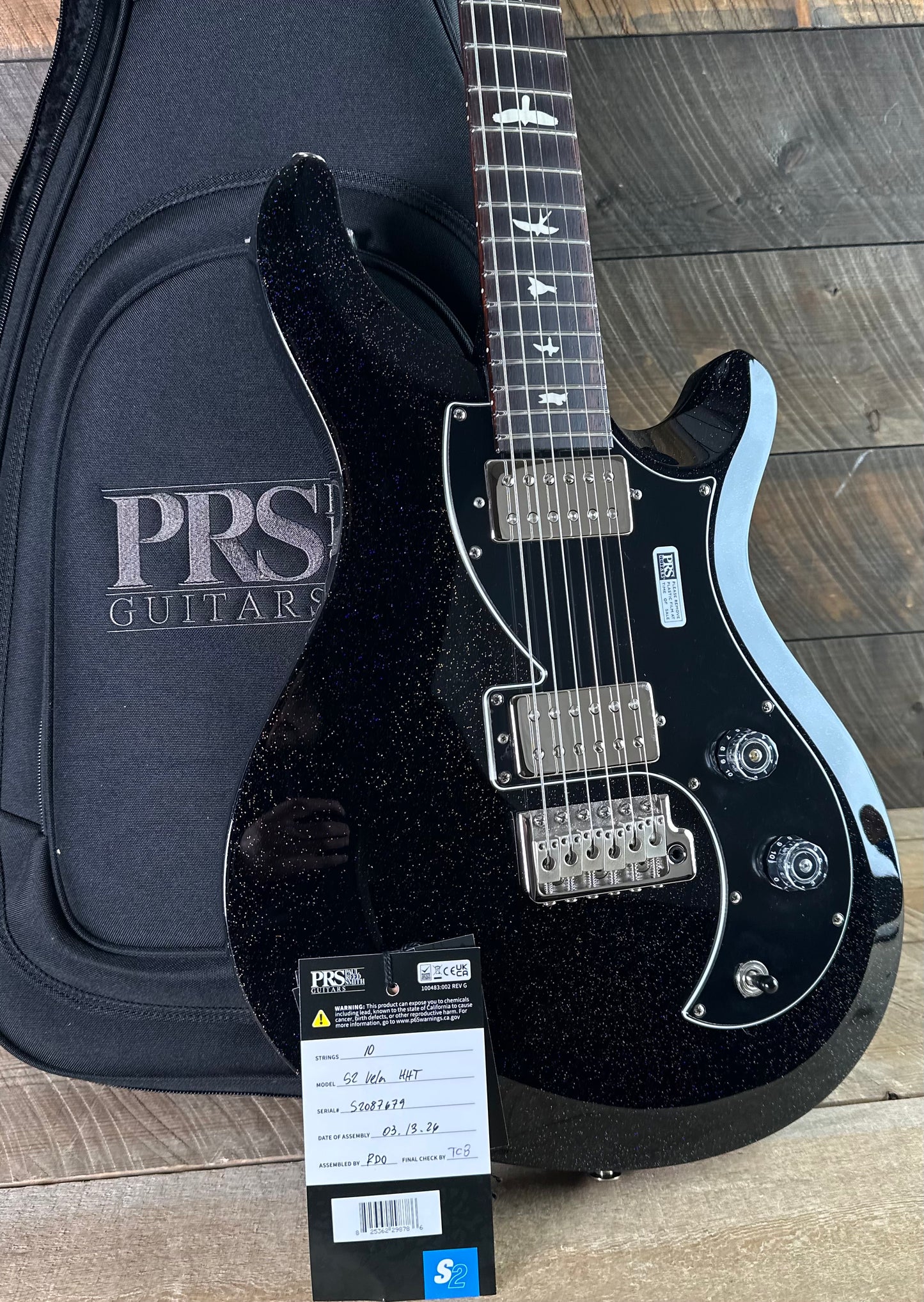 PRS S2 Vela HHT - Black Rainbow Holoflake S2087679