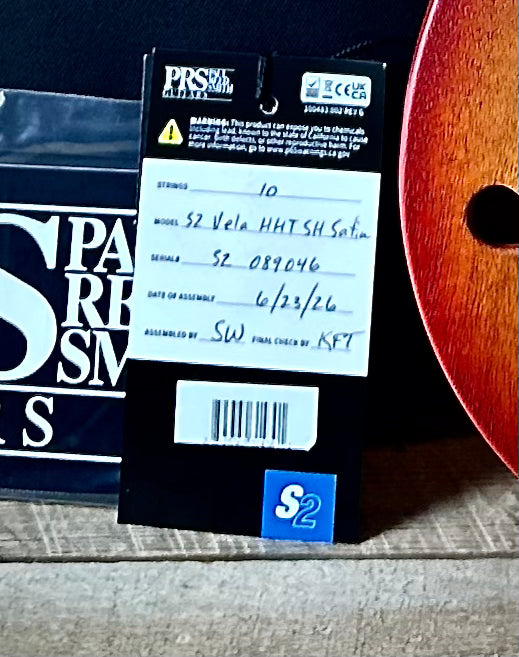 PRS S2 Vela Semi-Hollow HHT Quimper Edition – McCarty Sunburst Satin Nitro USA Electric Guitar S2089046