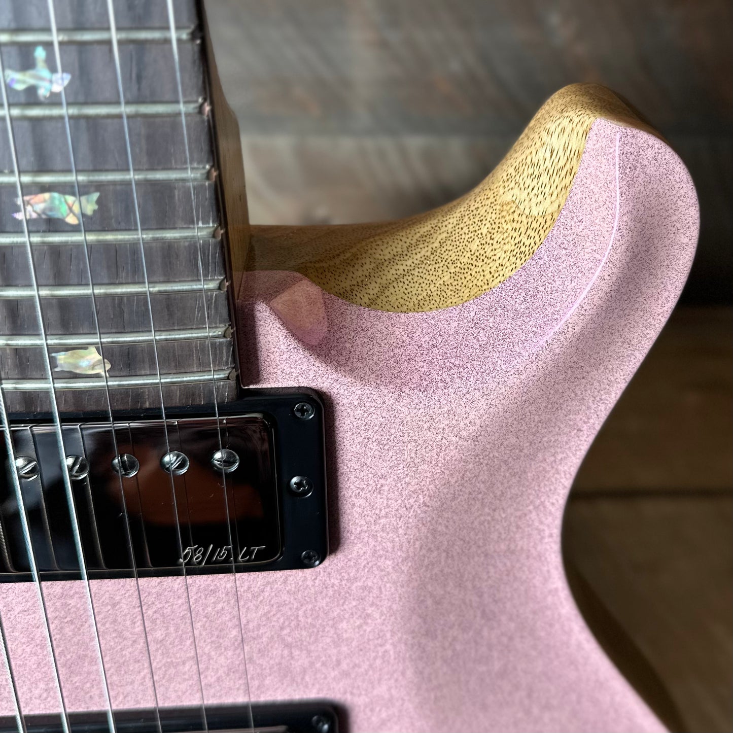 PRS Wood Library Custom 24 Flame Top  Brazilian Rosewood Fretboard!  - Custom Color Grandma Hannon Pink Sparkle Top!! 410304