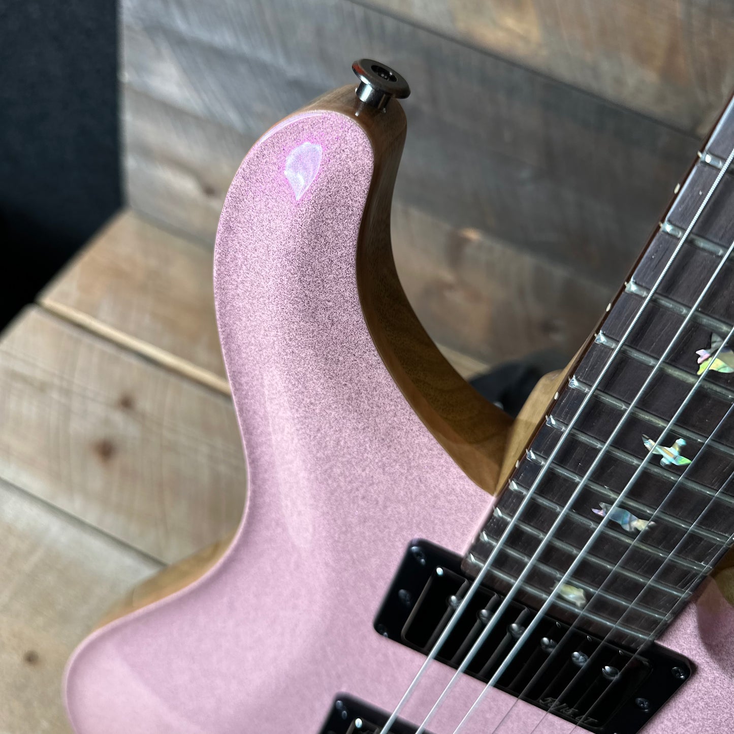 PRS Wood Library Custom 24 Flame Top  Brazilian Rosewood Fretboard!  - Custom Color Grandma Hannon Pink Sparkle Top!! 410304