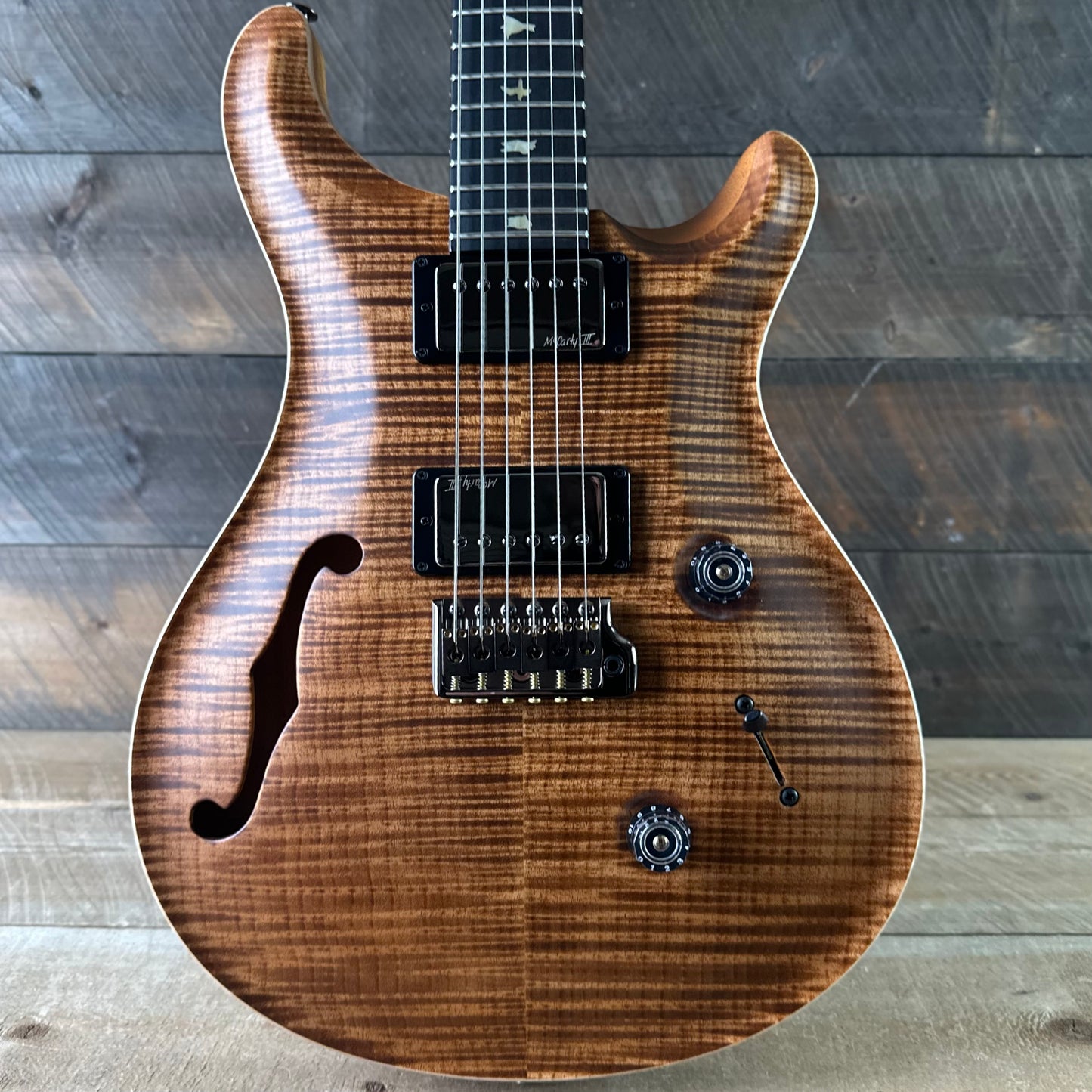 PRS Wood Library Custom 24 Fatback Semi-Hollow! - Copperhead 425090