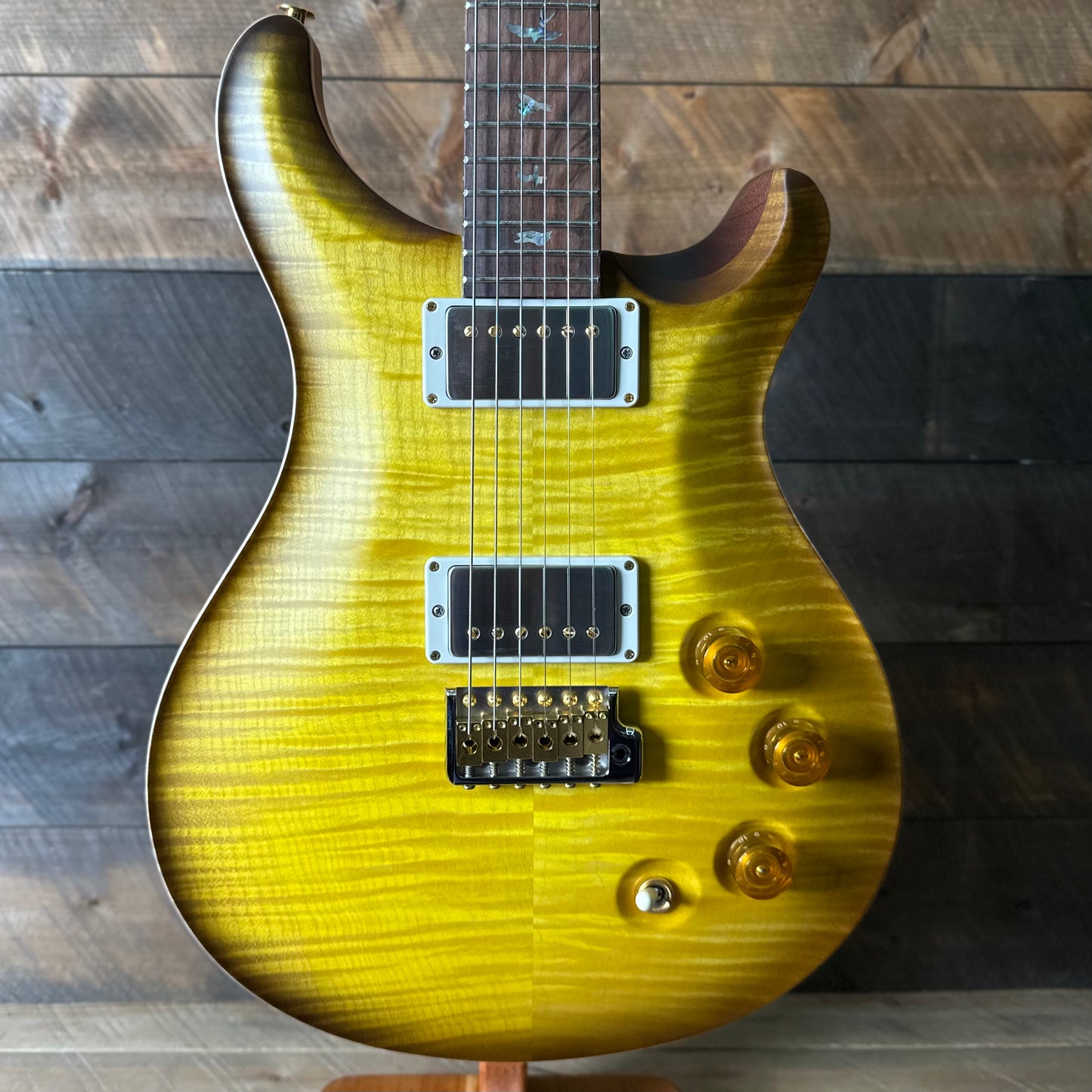 PRS DGT David Grissom Signature Wood Library Flame Maple 10 Top, Brazilian Rosewood FB - Livingston Lemondrop 410960