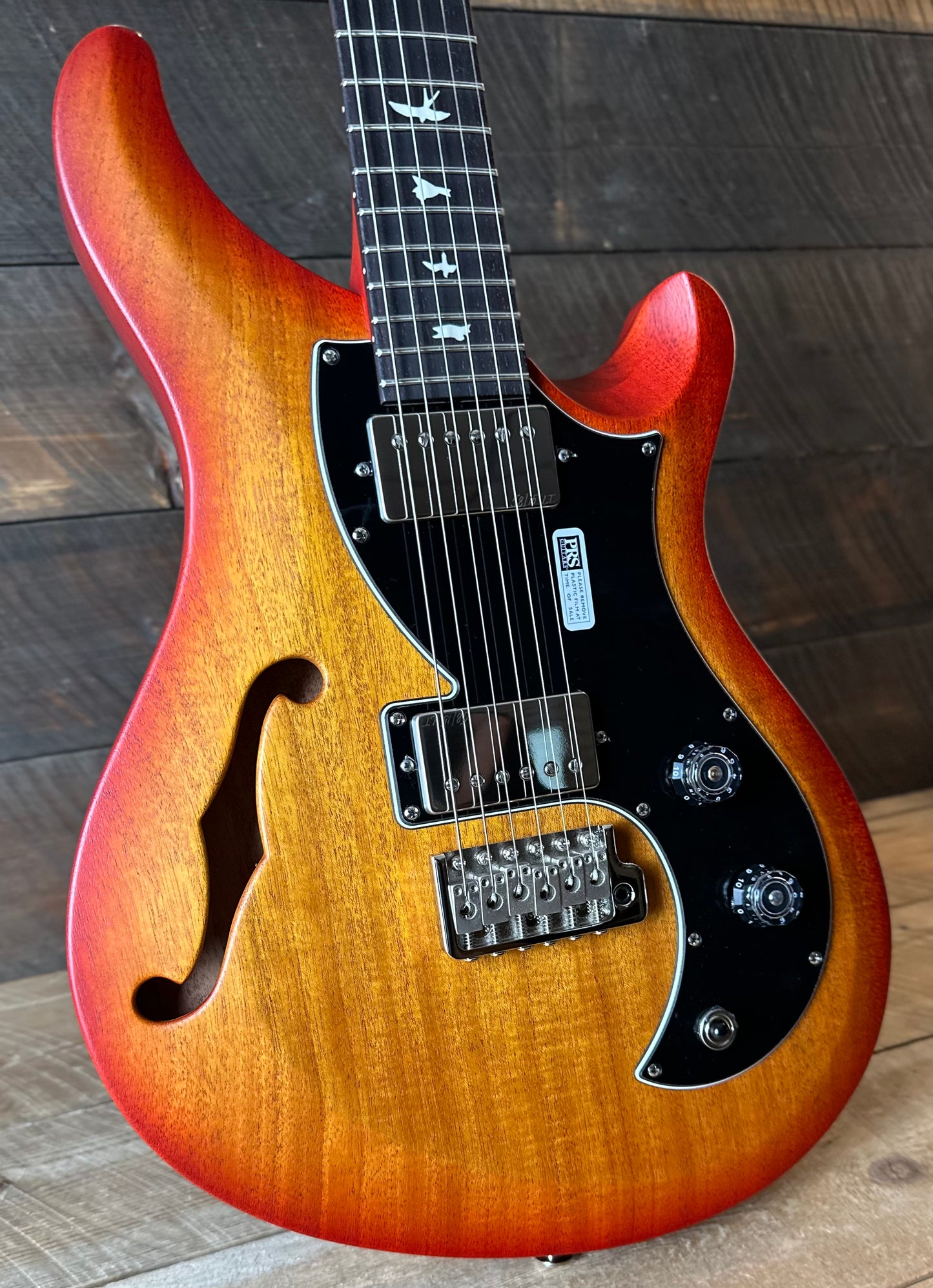 PRS S2 Vela Semi-Hollow HHT Quimper Edition – McCarty Sunburst Satin Nitro USA Electric Guitar S2089045