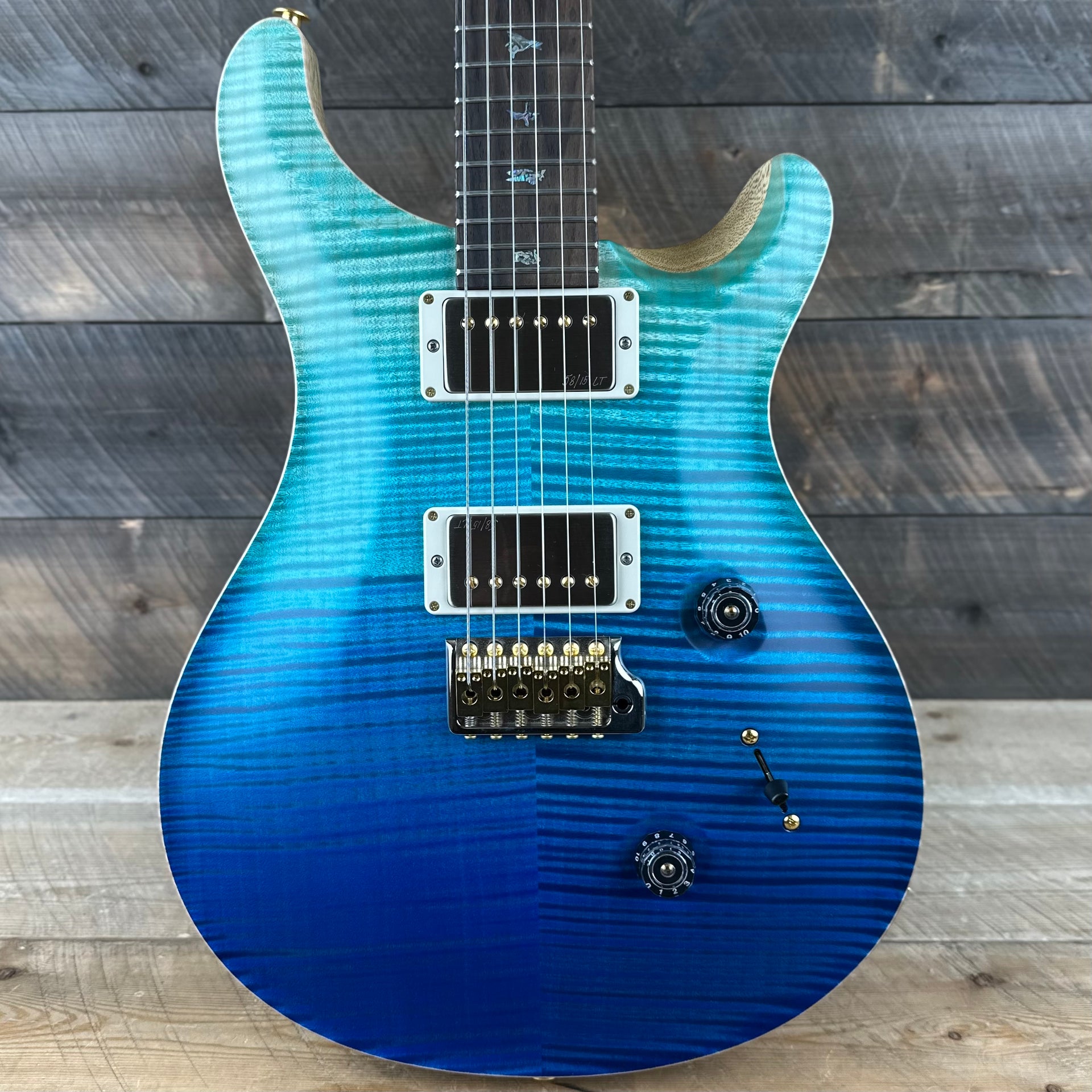 PRS Wood Library Custom 24 Flame Maple 10 Top, Korina Neck