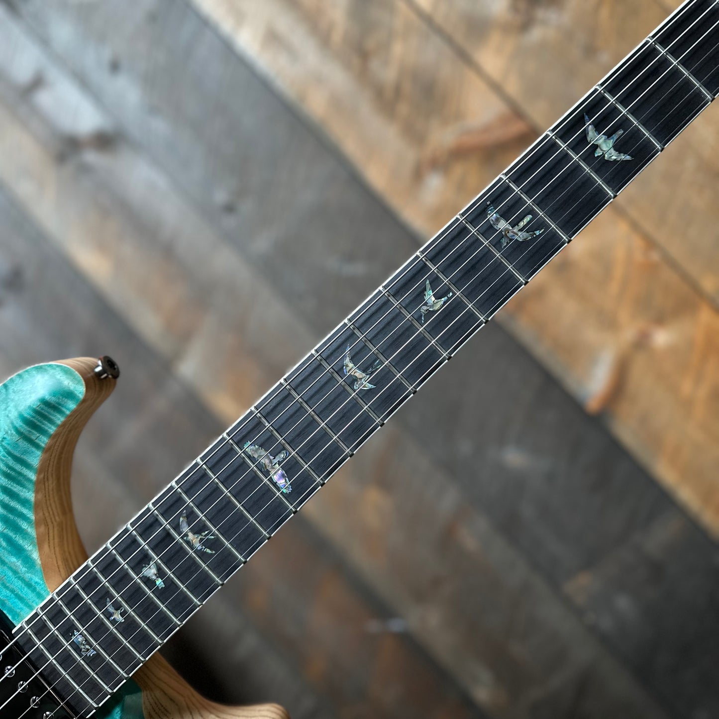 PRS Wood Library McCarty 594 Flamed Maple 10 Top, Swamp Ash Back, Flamed Maple Neck, Bound Ebony FB - Satin Blue Fade 418876