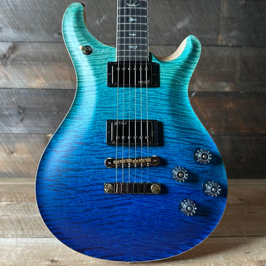 PRS Wood Library McCarty 594 Flamed Maple 10 Top, Swamp Ash Back, Flamed Maple Neck, Bound Ebony FB - Satin Blue Fade 418876