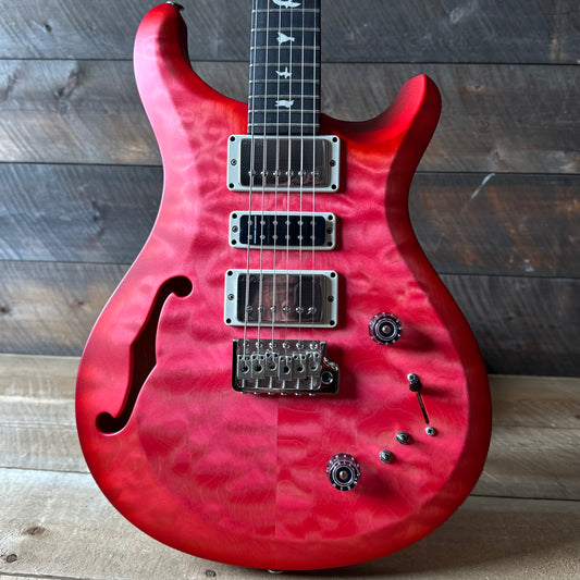 PRS S2 Wood Library Special Semi-Hollow Quilted Top - Satin Bonnie Pink Cherry Burst S2085230