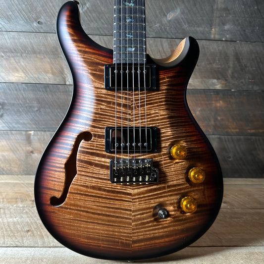 PRS Wood Library DGT Semi-Hollow David Grissom Signature, Flamed Maple 10-Top, Smoked Black Hardware - RARE! Satin Copperhead Microburst 418569