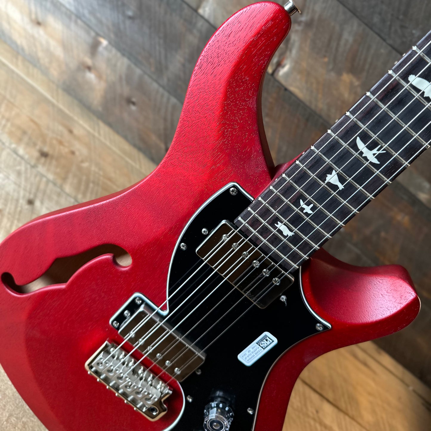 PRS S2 Vela Semi-Hollow HHT Quimper Edition – Vintage Cherry Satin Nitro USA Electric Guitar S2089009