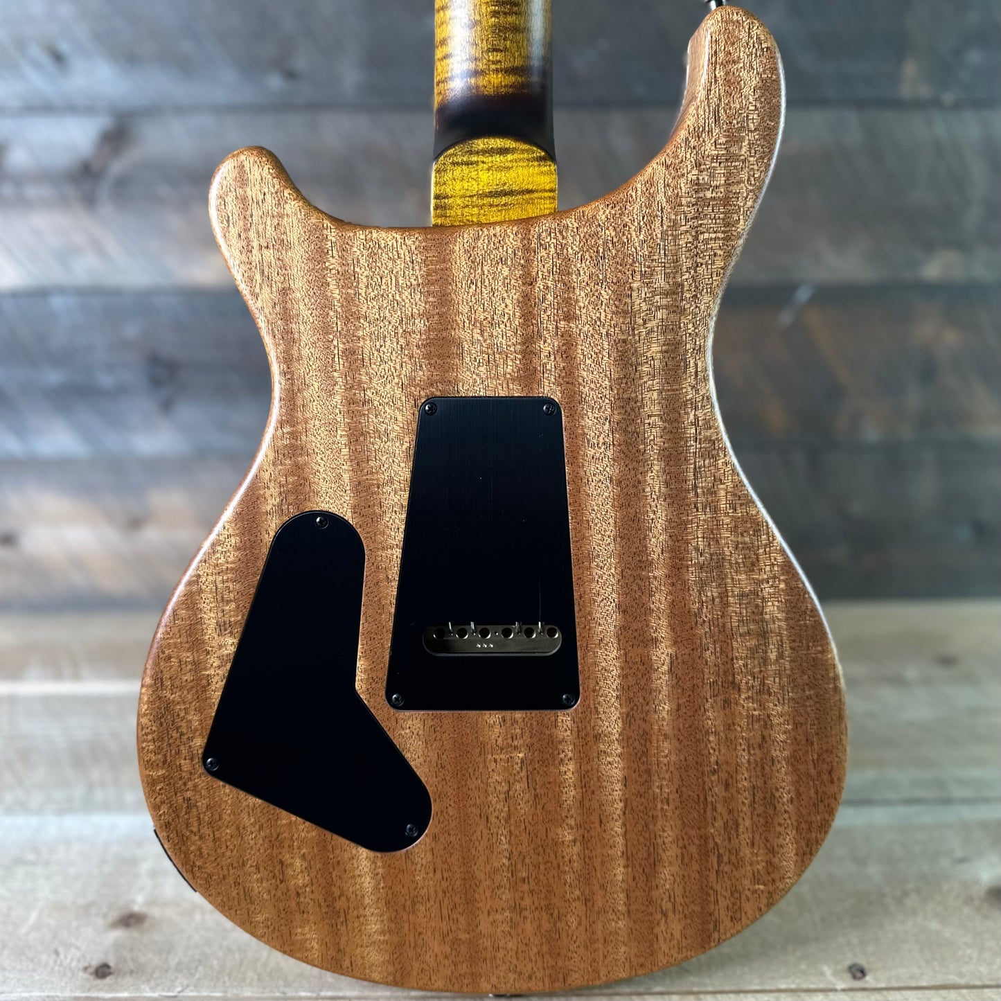 PRS Wood Library Custom 24 Fatback Semi-Hollow McCarty III Pickups Ebony Fretboard Satin Yellow Tiger Finish Stained Maple Neck 423670