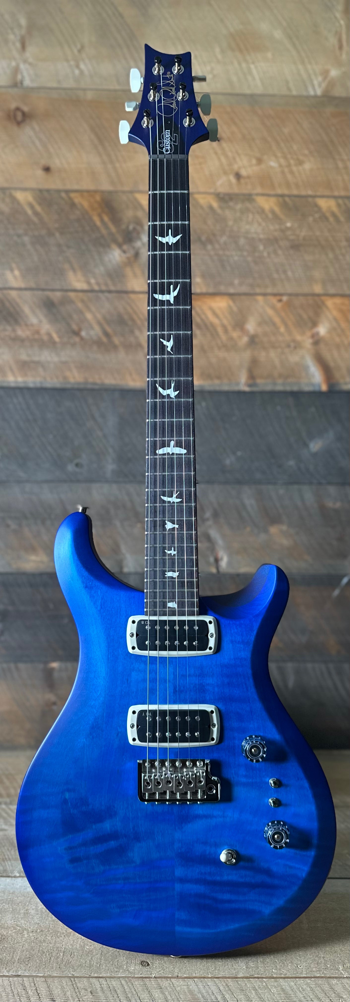 PRS S2 Wood Library Custom 24-08 QS Exclusive Satin Run! - Lake Blue S2085225