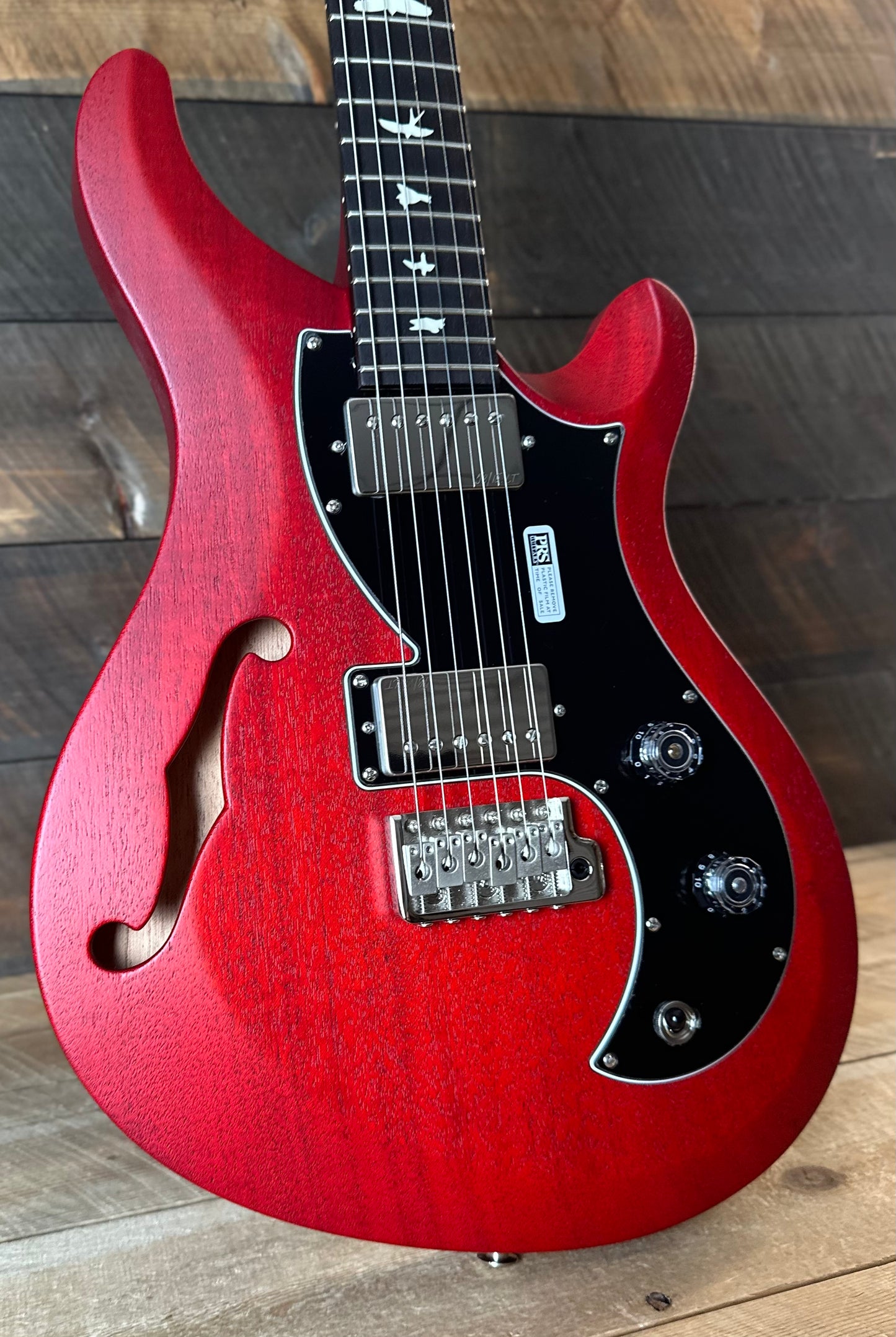 PRS S2 Vela Semi-Hollow HHT Quimper Edition – Vintage Cherry Satin Nitro USA Electric Guitar S2089032