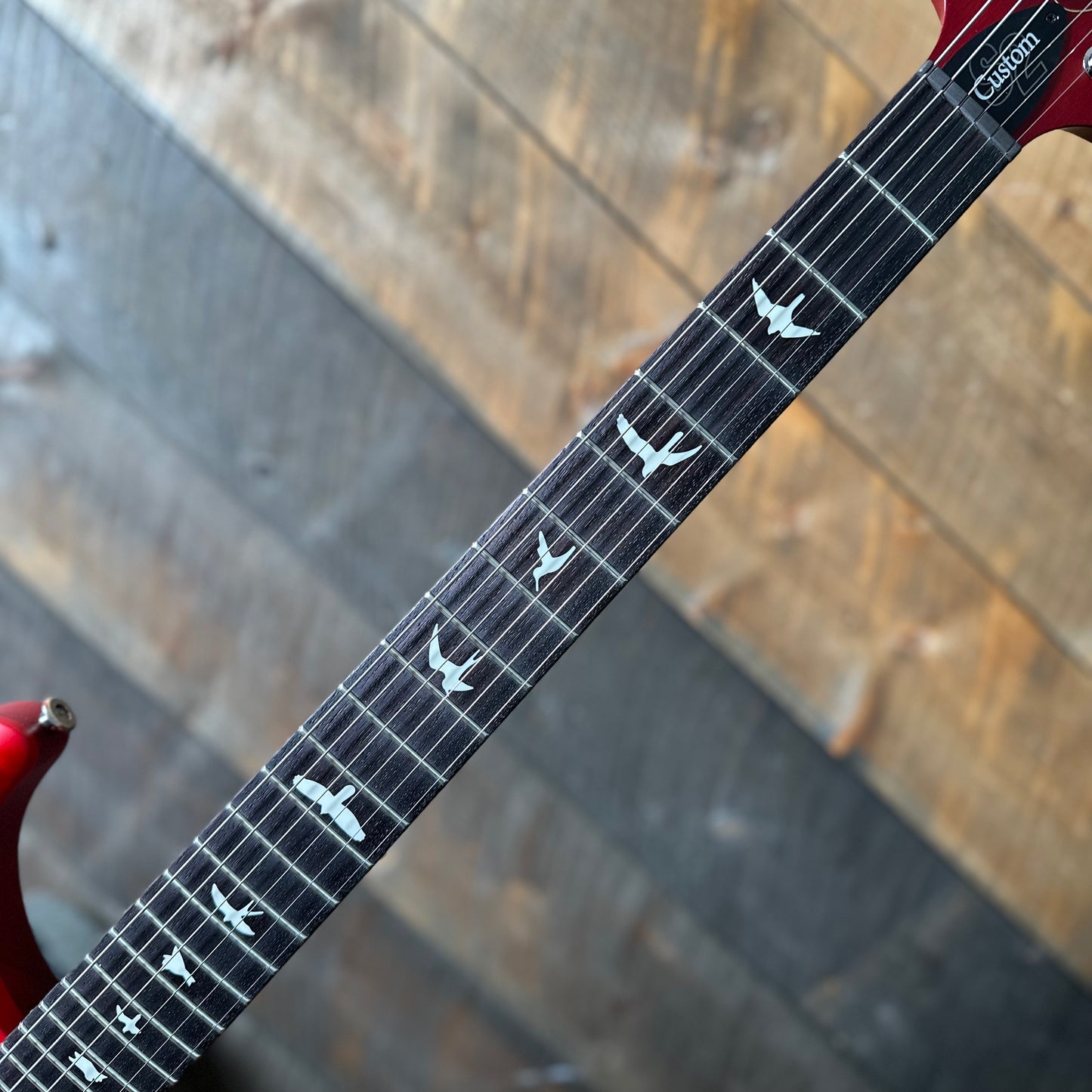 PRS S2 Wood Library Custom 24-08 QS Exclusive Satin Run! - Bonnie Pink Cherry Burst S2085529