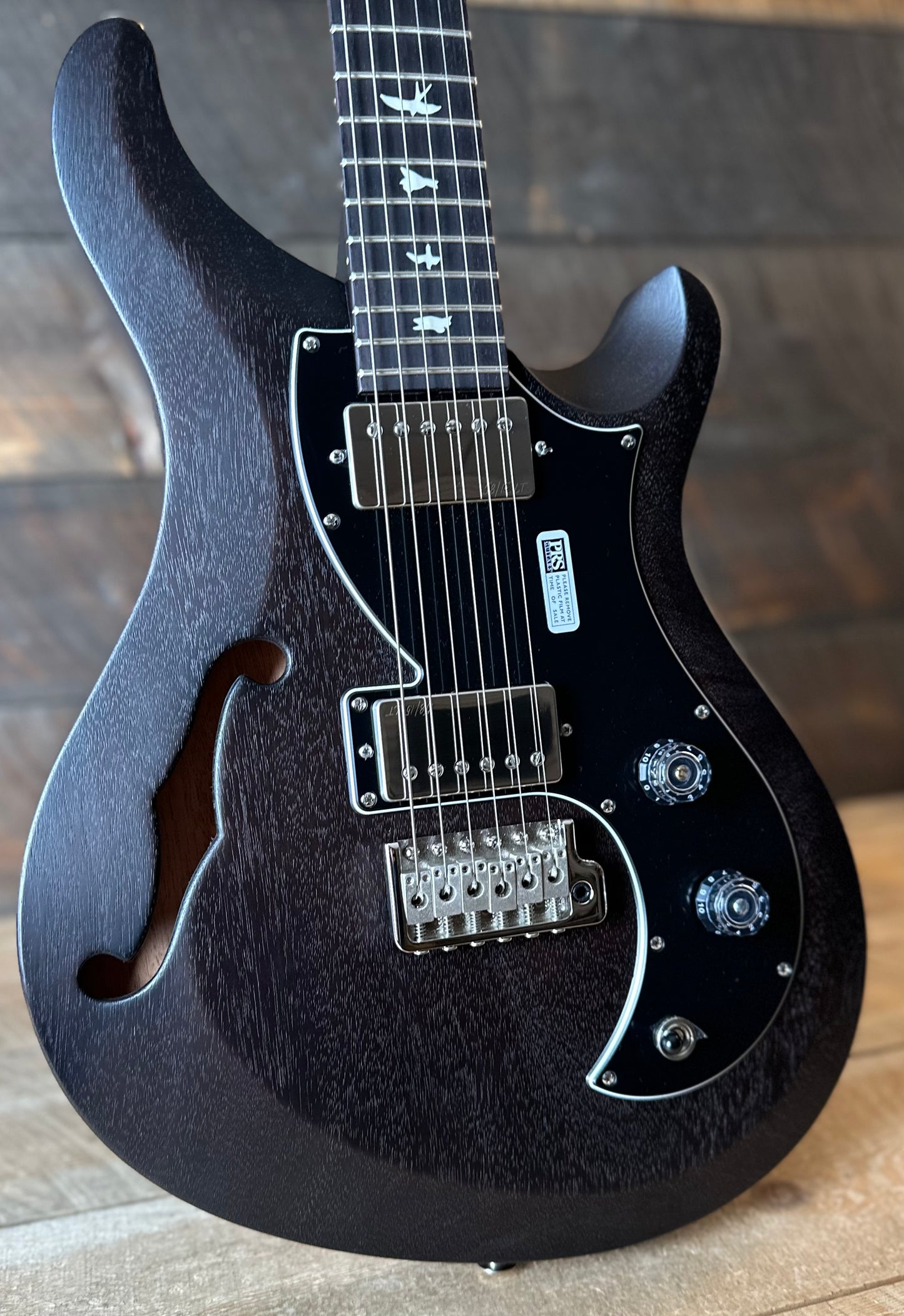 PRS S2 Vela Semi-Hollow HHT Quimper Edition – Charcoal Satin Nitro USA Electric Guitar S2089140