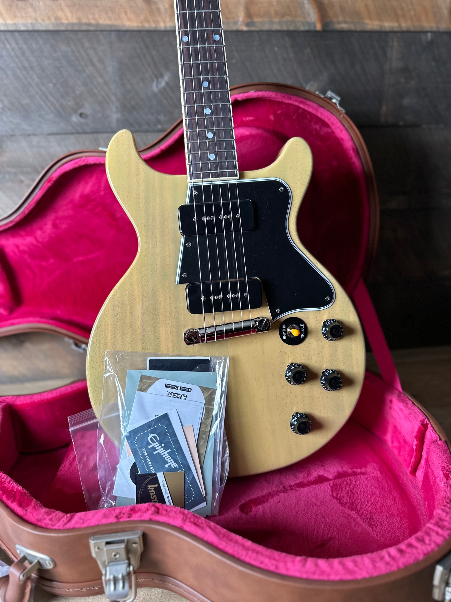 Epiphone Inspired By Gibson Custom 1960 Les Paul Special DC - TV Yellow 25111526563
