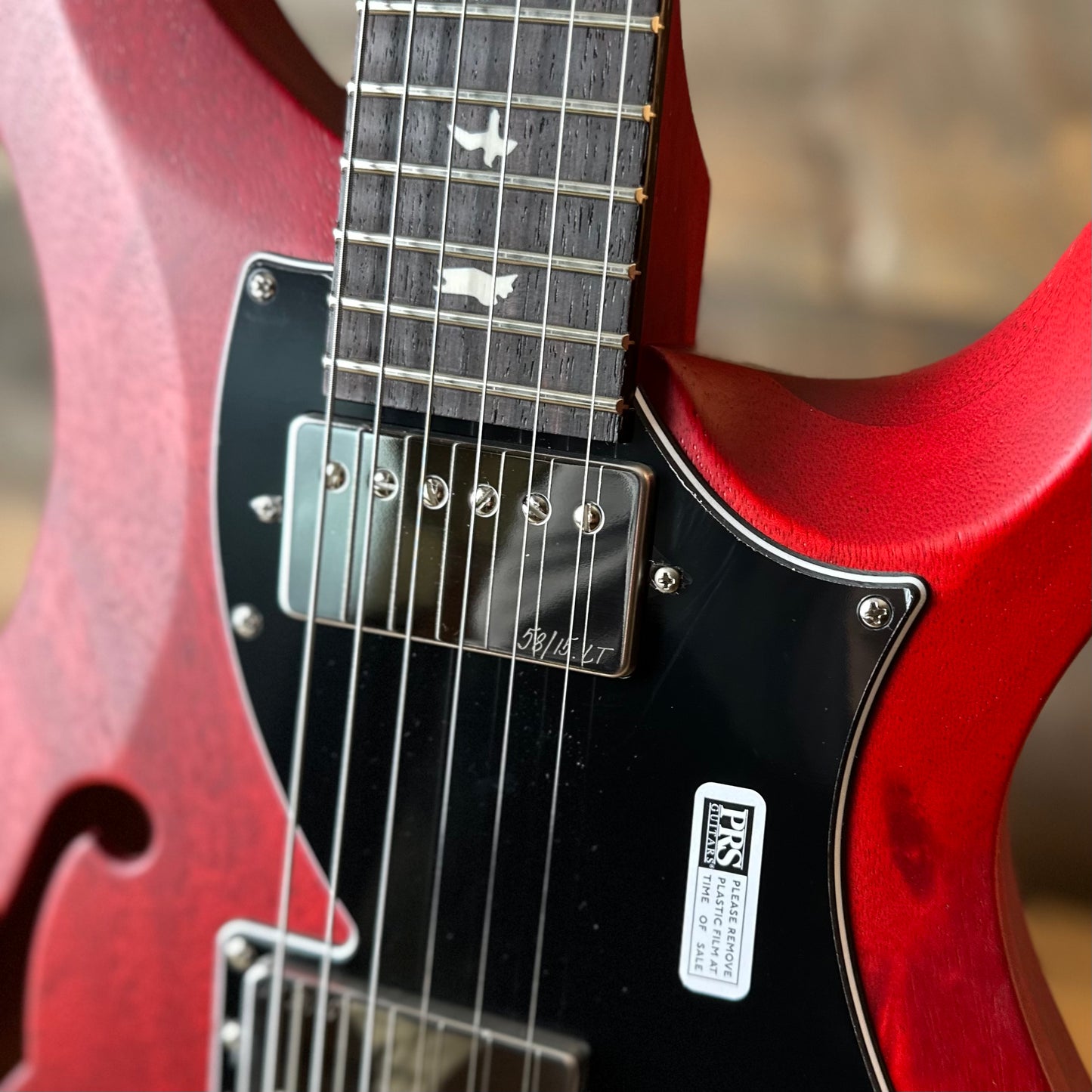 PRS S2 Vela Semi-Hollow HHT Quimper Edition – Vintage Cherry Satin Nitro USA Electric Guitar S2088841