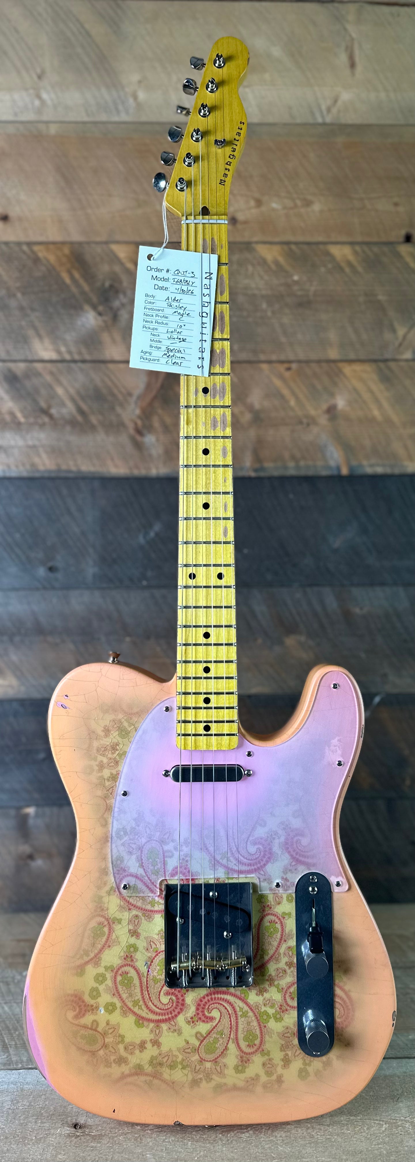 Nash T-68 - Paisley Medium Relic Lollar Pick Ups Maple Neck