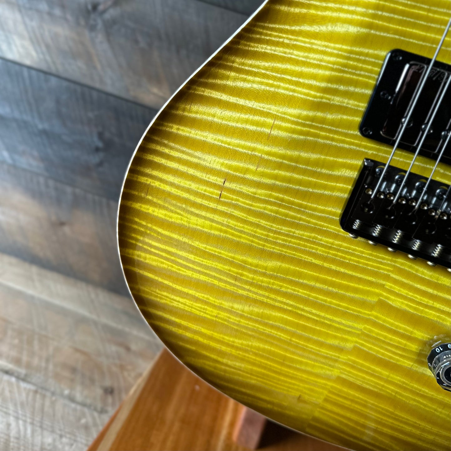 PRS Wood Library Custom 24 Flame Top  Brazilian Rosewood Fretboard!  - Livingston Lemondrop 410301