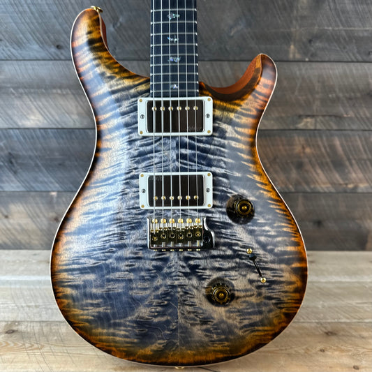 PRS Wood Library Custom 24 Amazing Highly Figured 10 top!!, Torrified Flamed Maple Neck, Ebony FB - Burnt Maple Leaf 391903