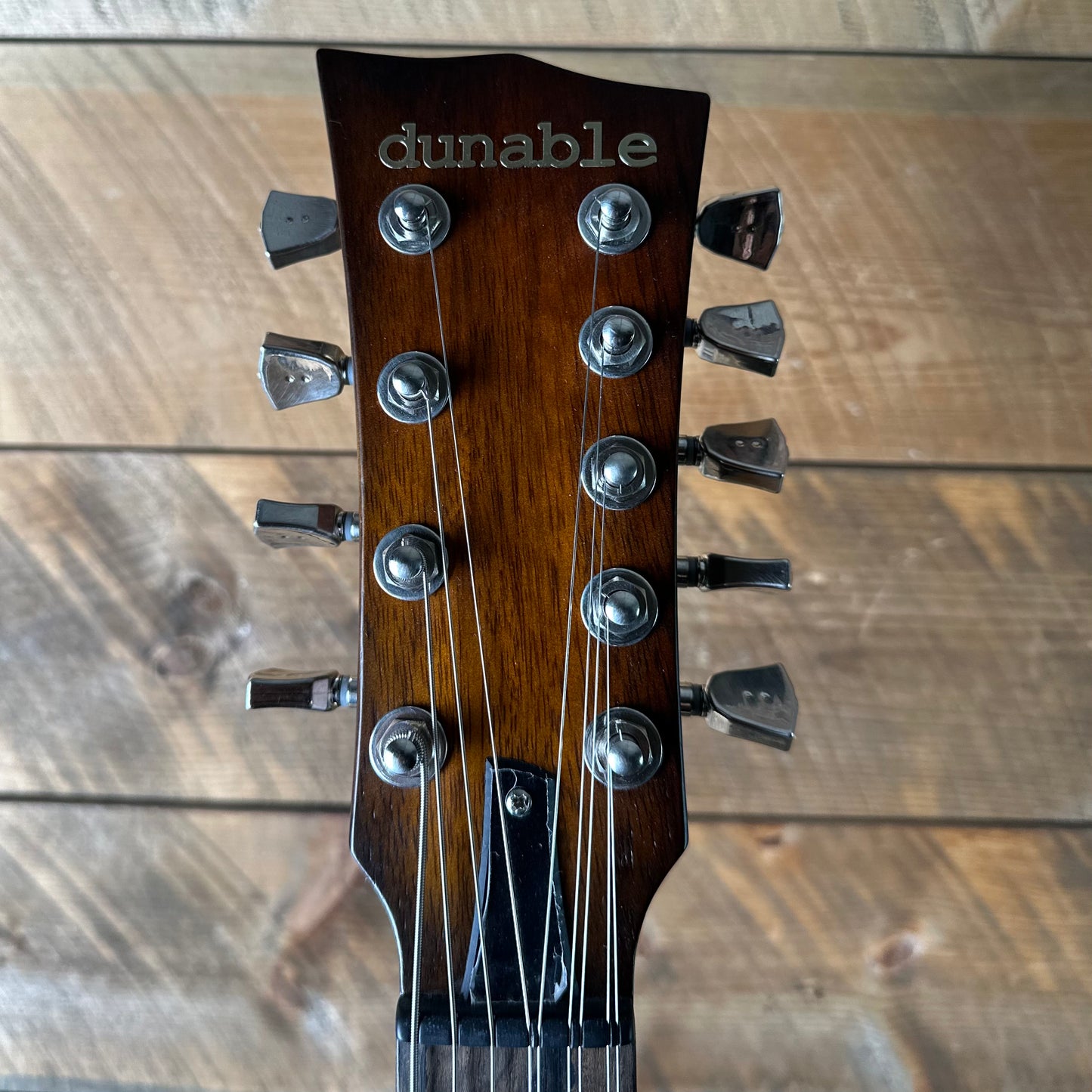 Dunable USA Custom Shop Gnarwhal 9 String Redwood Burl Top - Amber Burst 26074