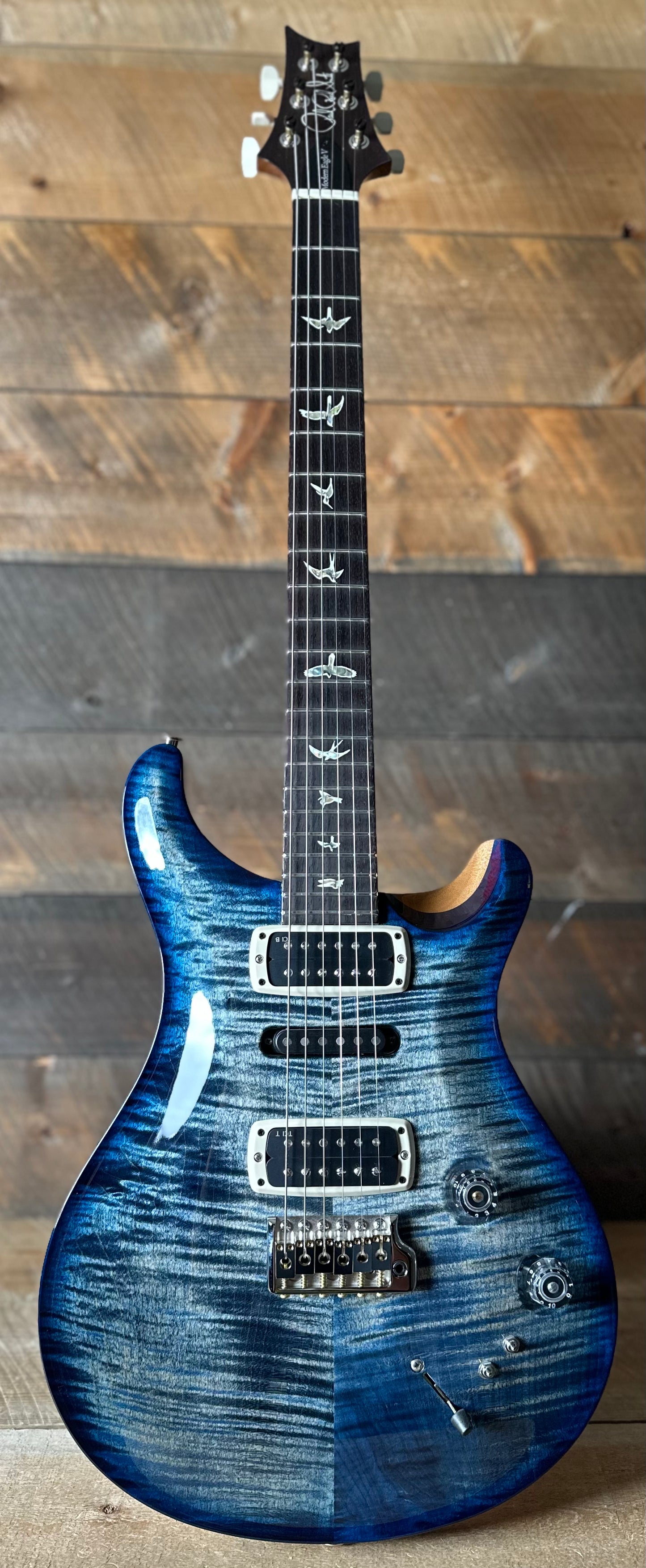 PRS Modern Eagle V Custom Color - Grey Blueburst 417812